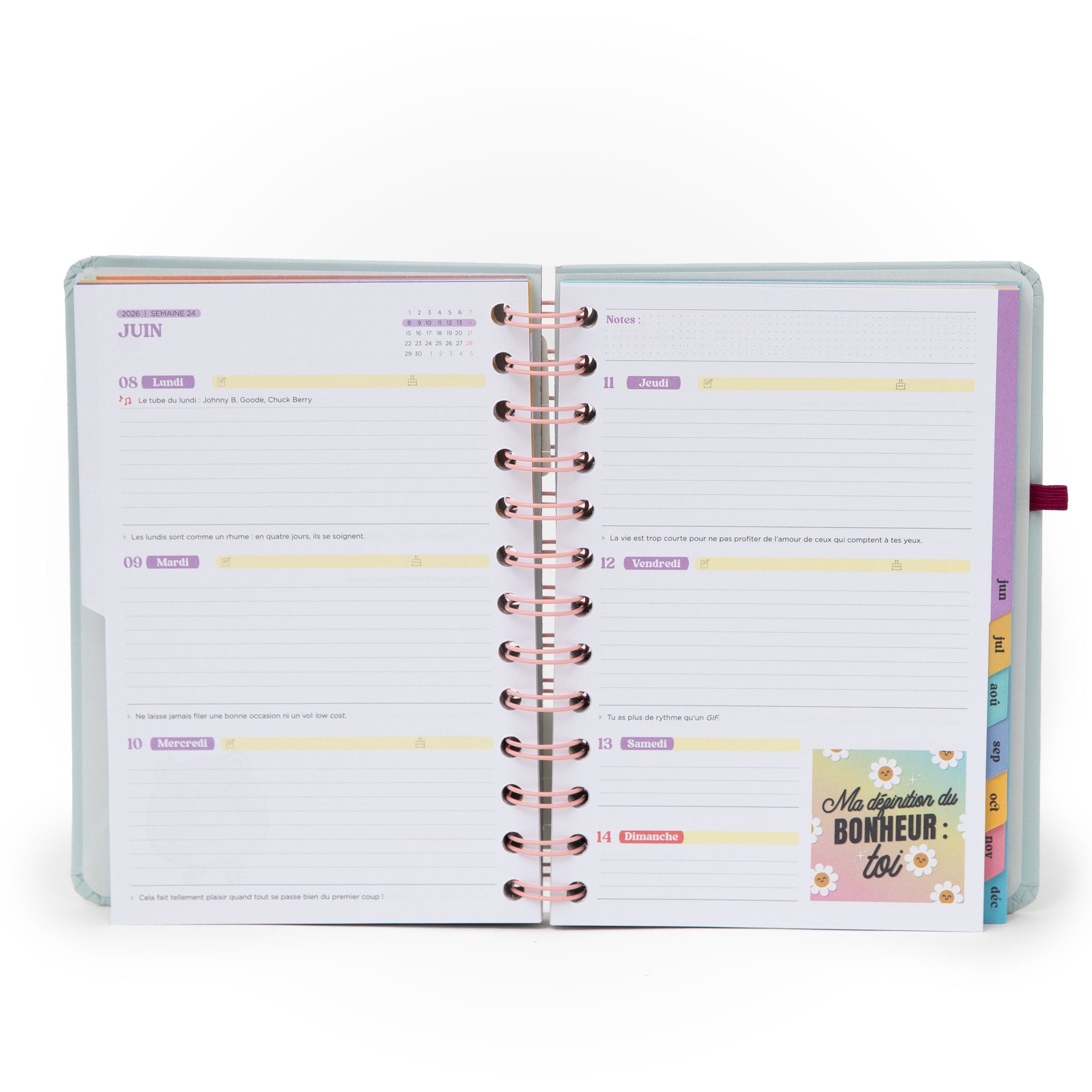 Agenda Wonder petit format 2026 Semainier - Objectif de la semaine : qu’elle se termine !