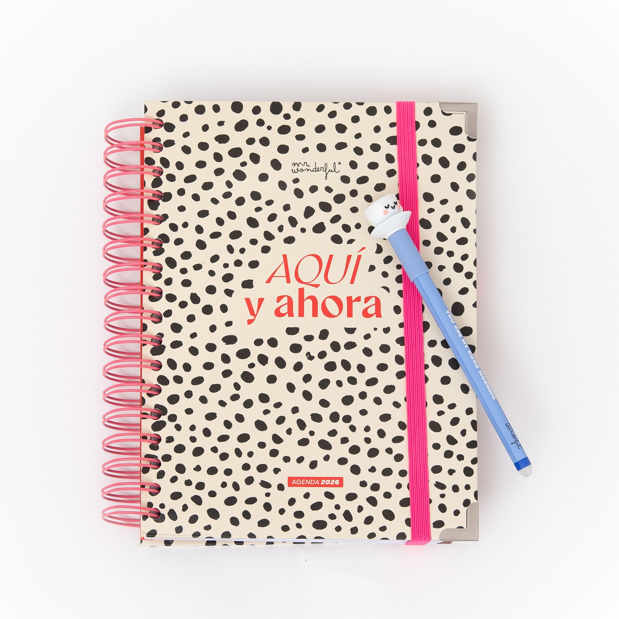 Agenda anual 2026 de Mr. Wonderful con boli borrable Bo-Bo gratis