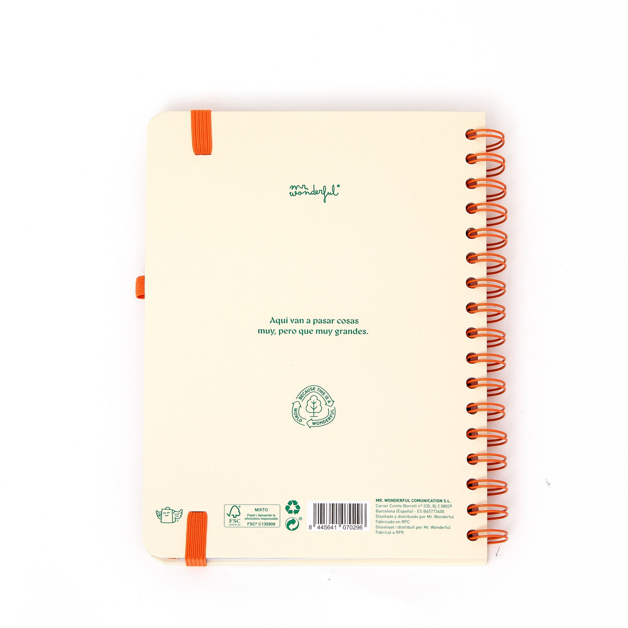 Agenda 2026 de Mr. Wonderful organización semanal con frases motivadoras