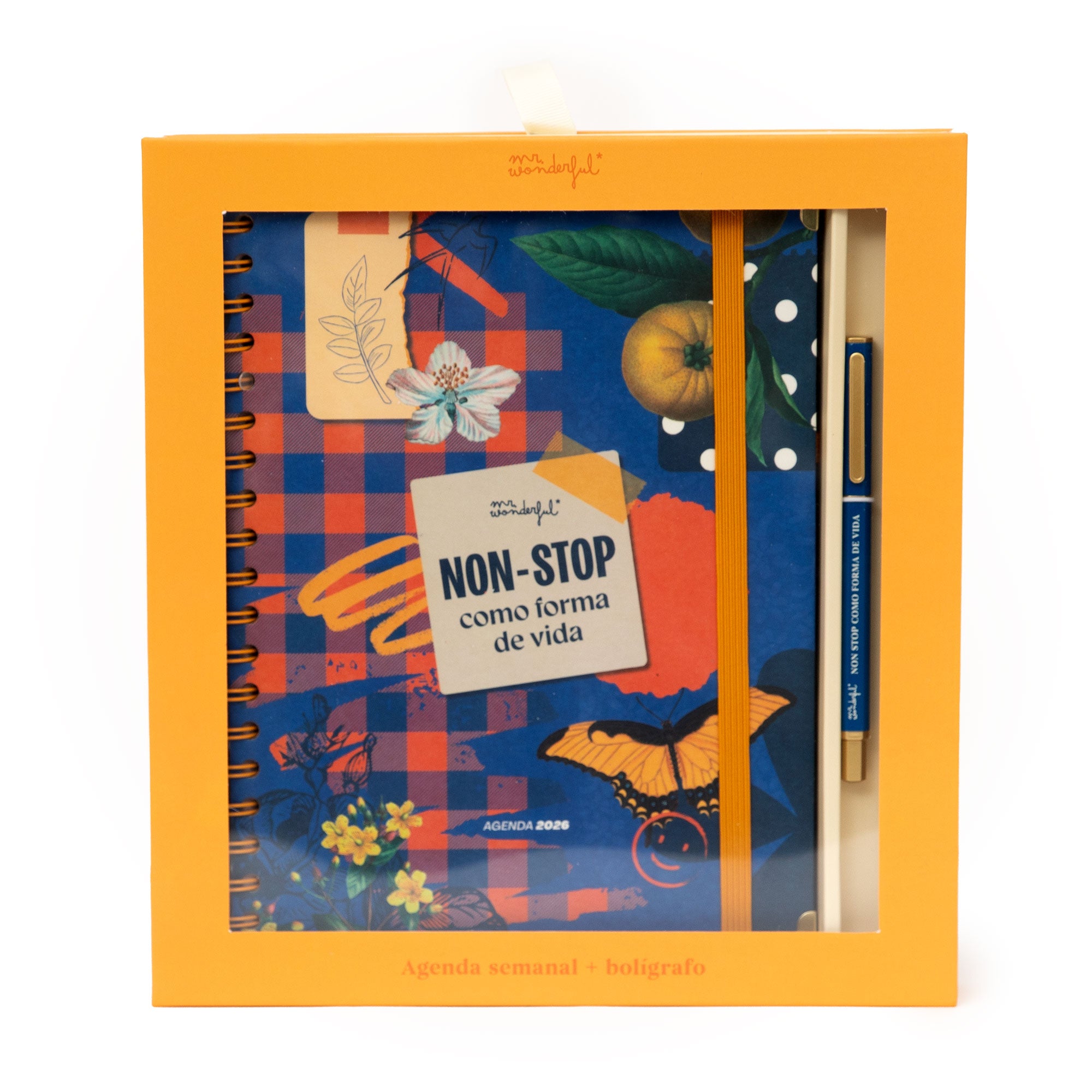 Agenda 2026 adulta semanal de Mr. Wonderful en tamaño XL con pack premium con boli gratis