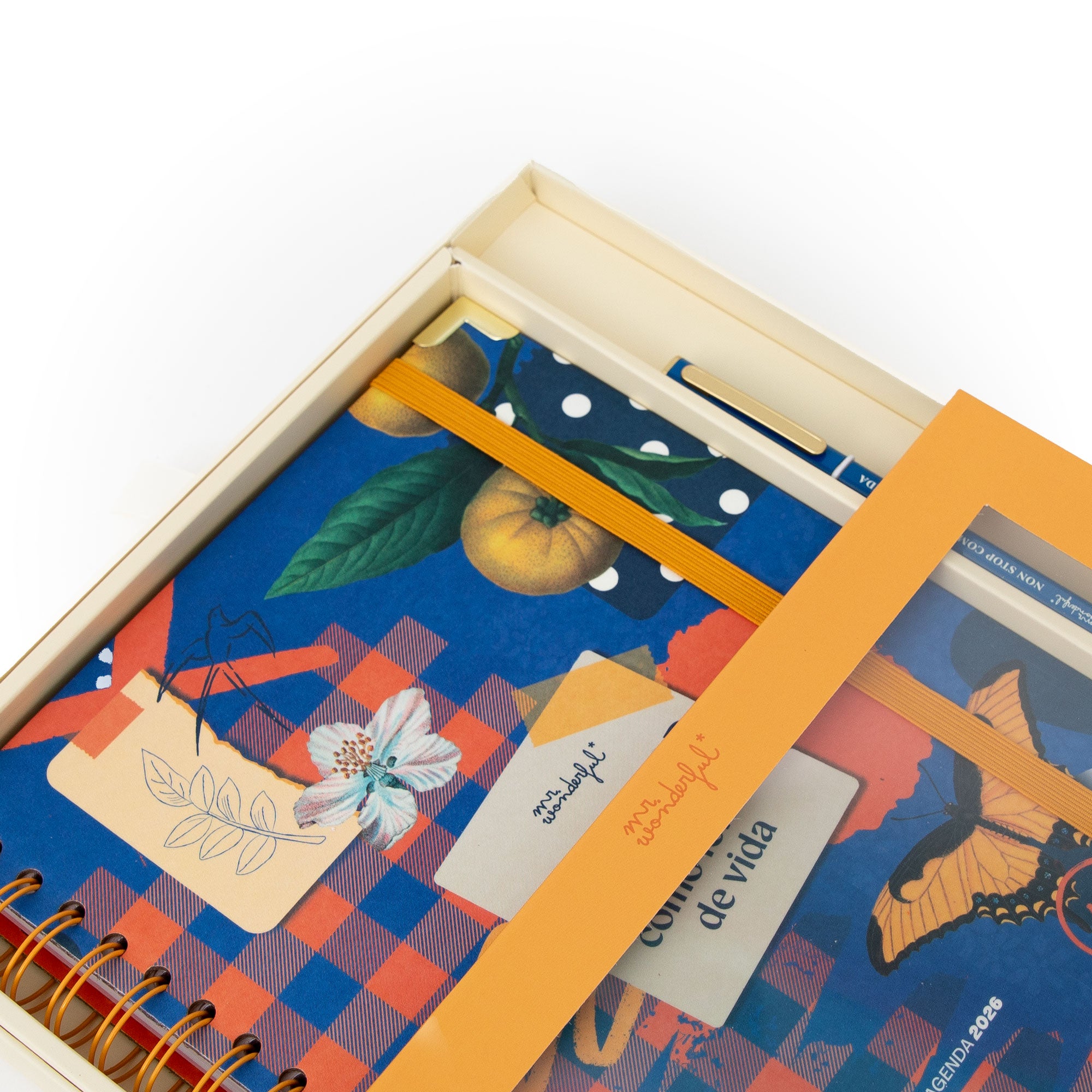 Agenda premium 2026 de Mr. Wonderful con boli exclusivo y tamaño extra grande