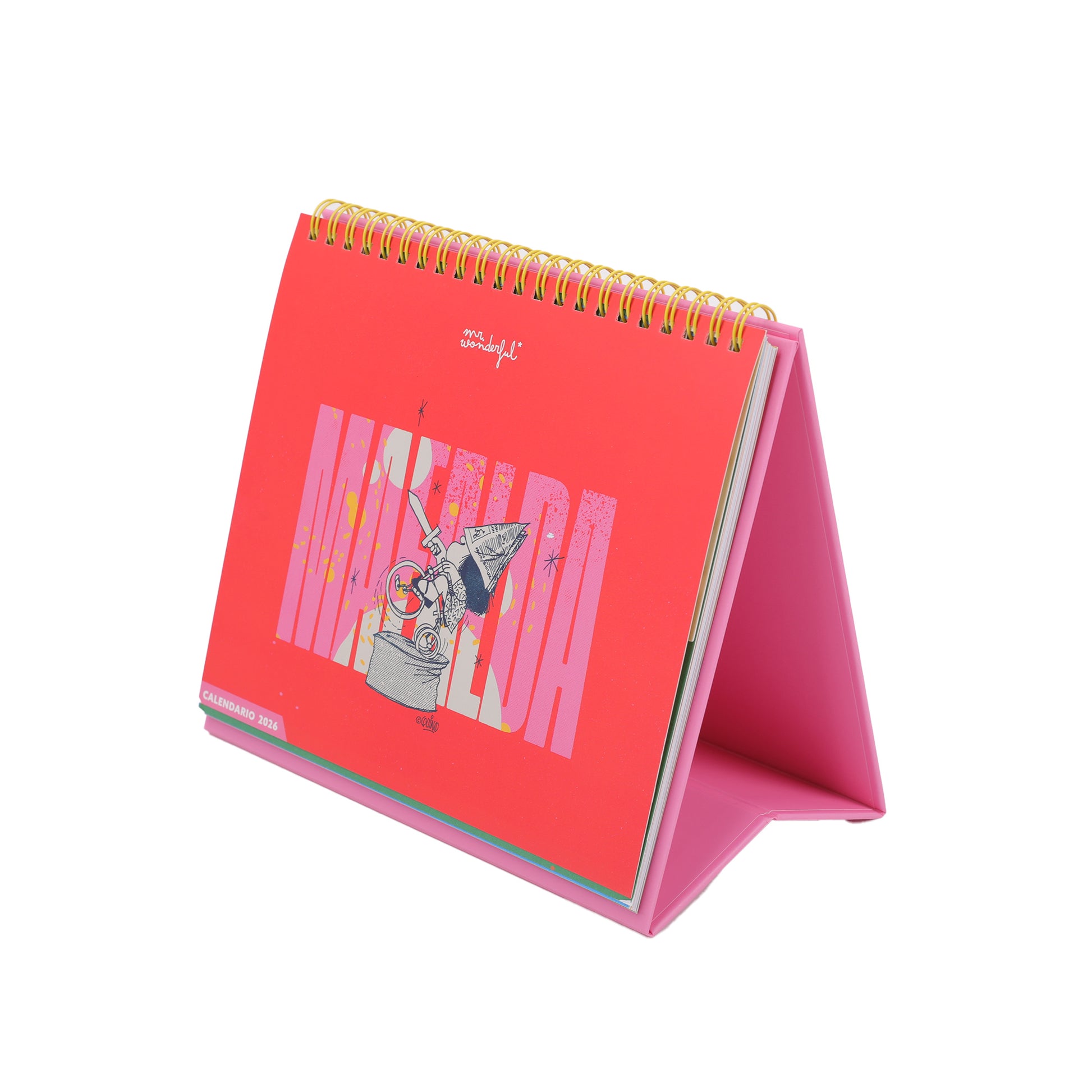 Calendario 2026 Mafalda by Mr. Wonderful con pegatinas ynotas adhesivas