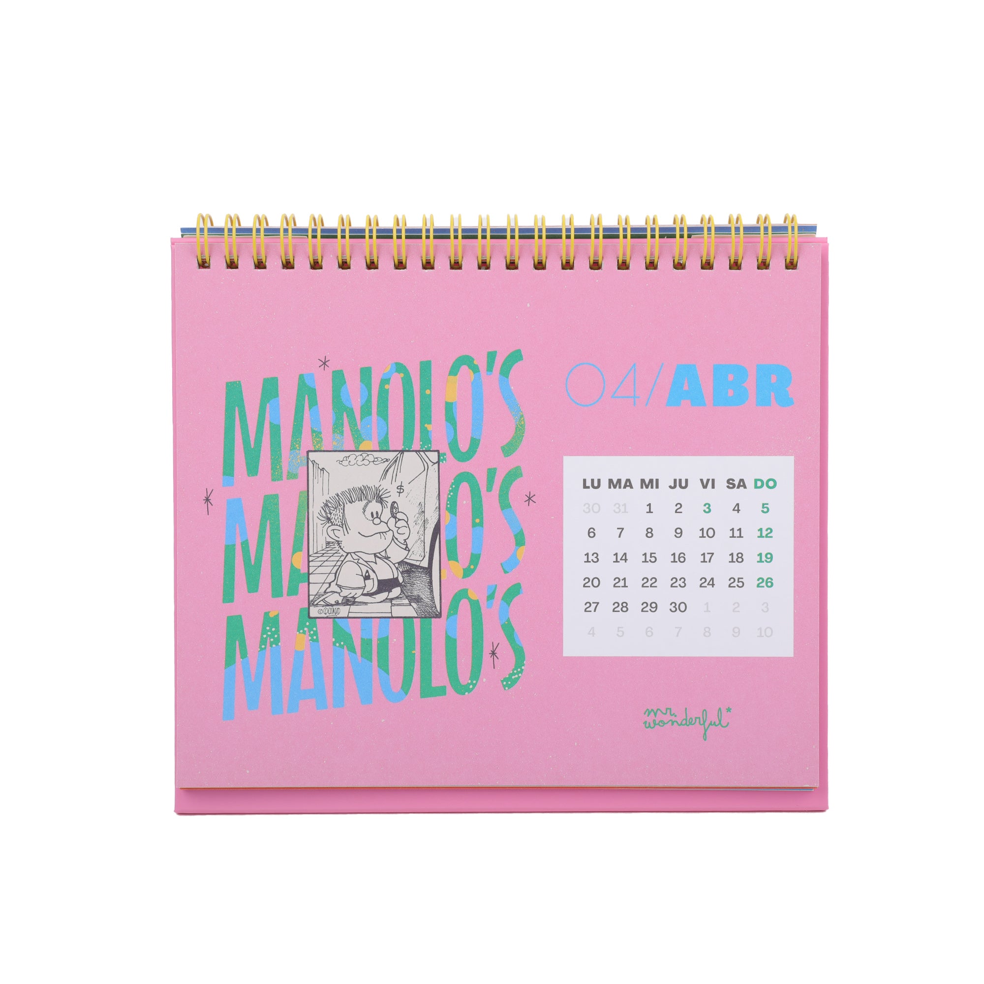 Calendario de sobremesa 2026 - Mafalda