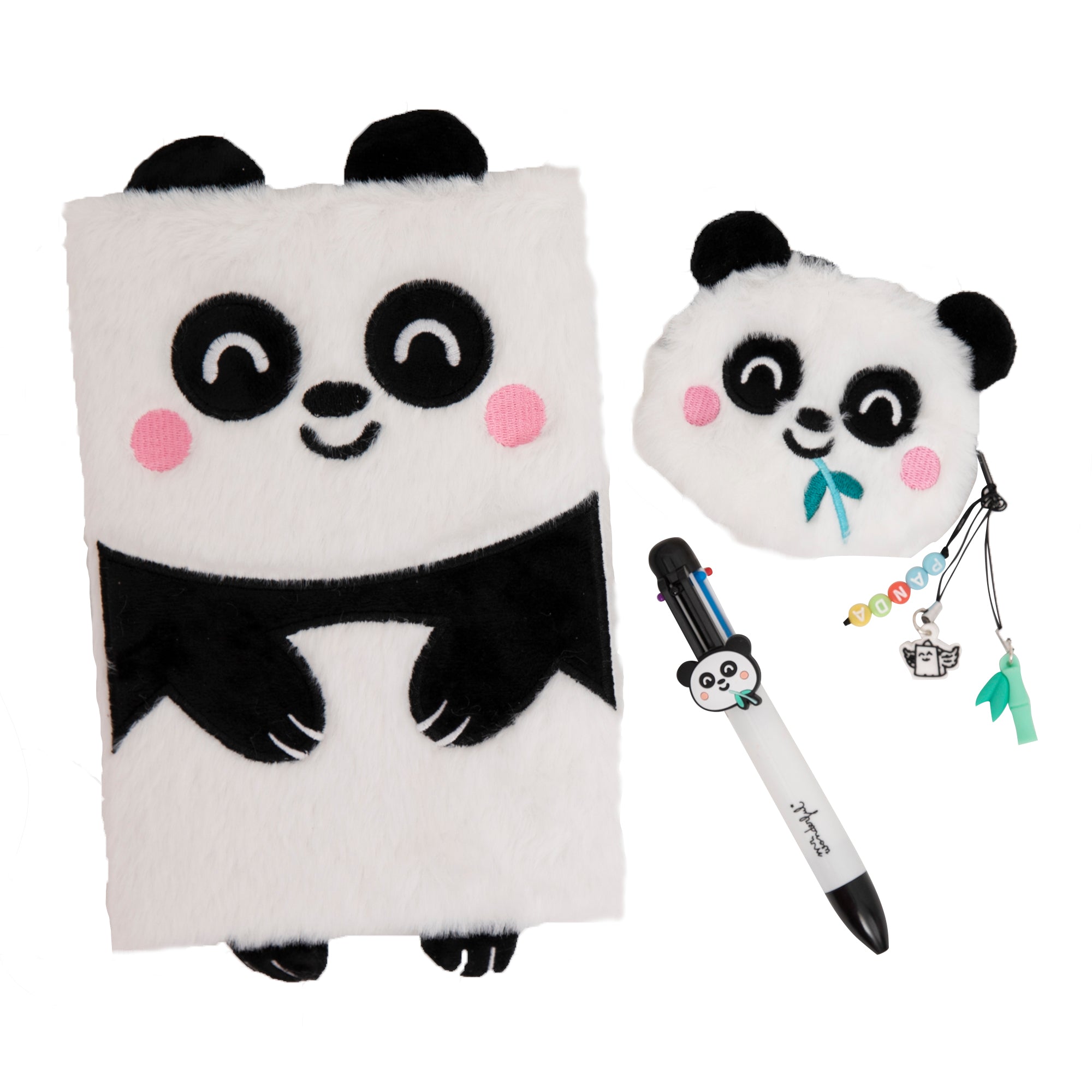 Set carnet A5 + porte-monnaie + stylo effaçable – Panda