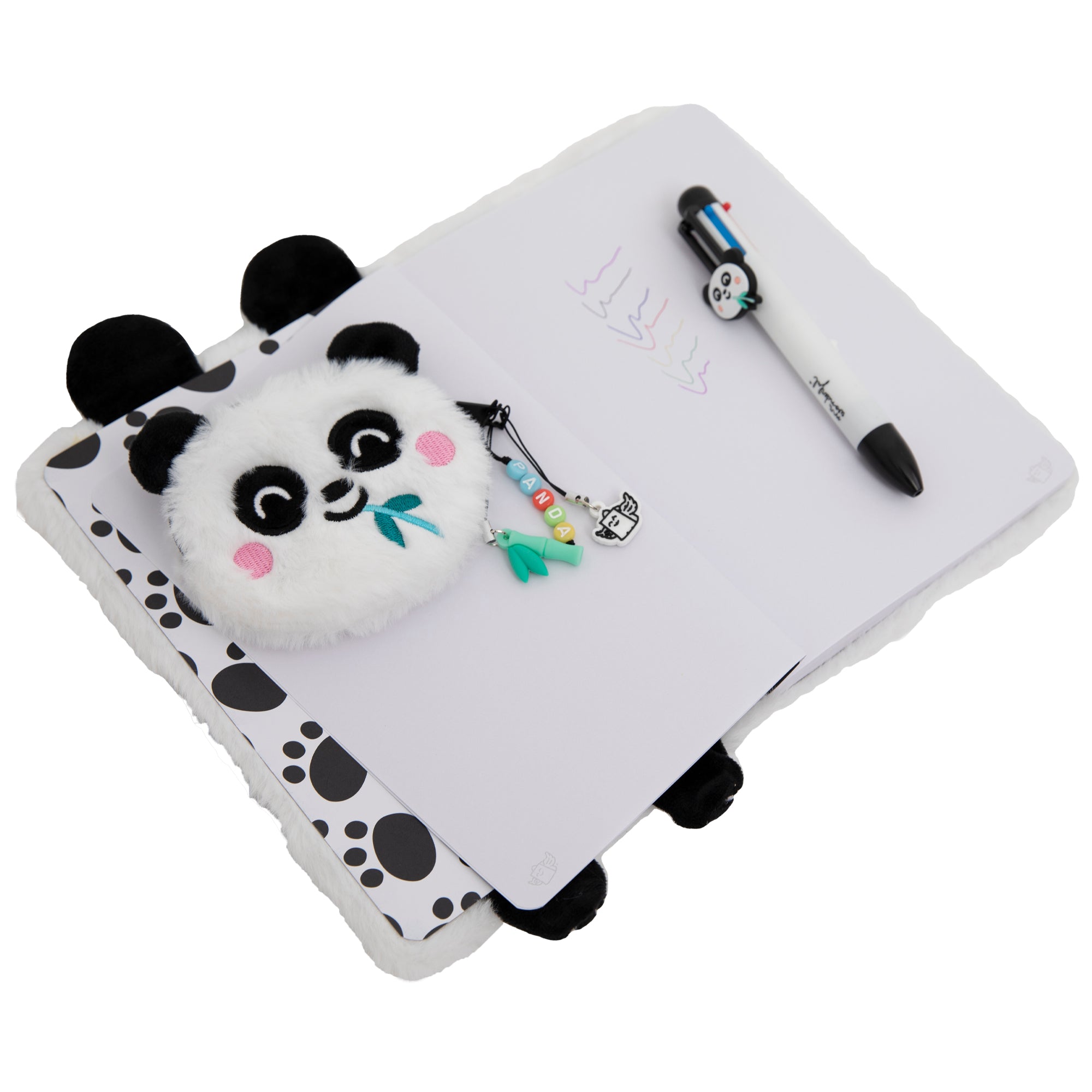 Set carnet A5 + porte-monnaie + stylo effaçable – Panda