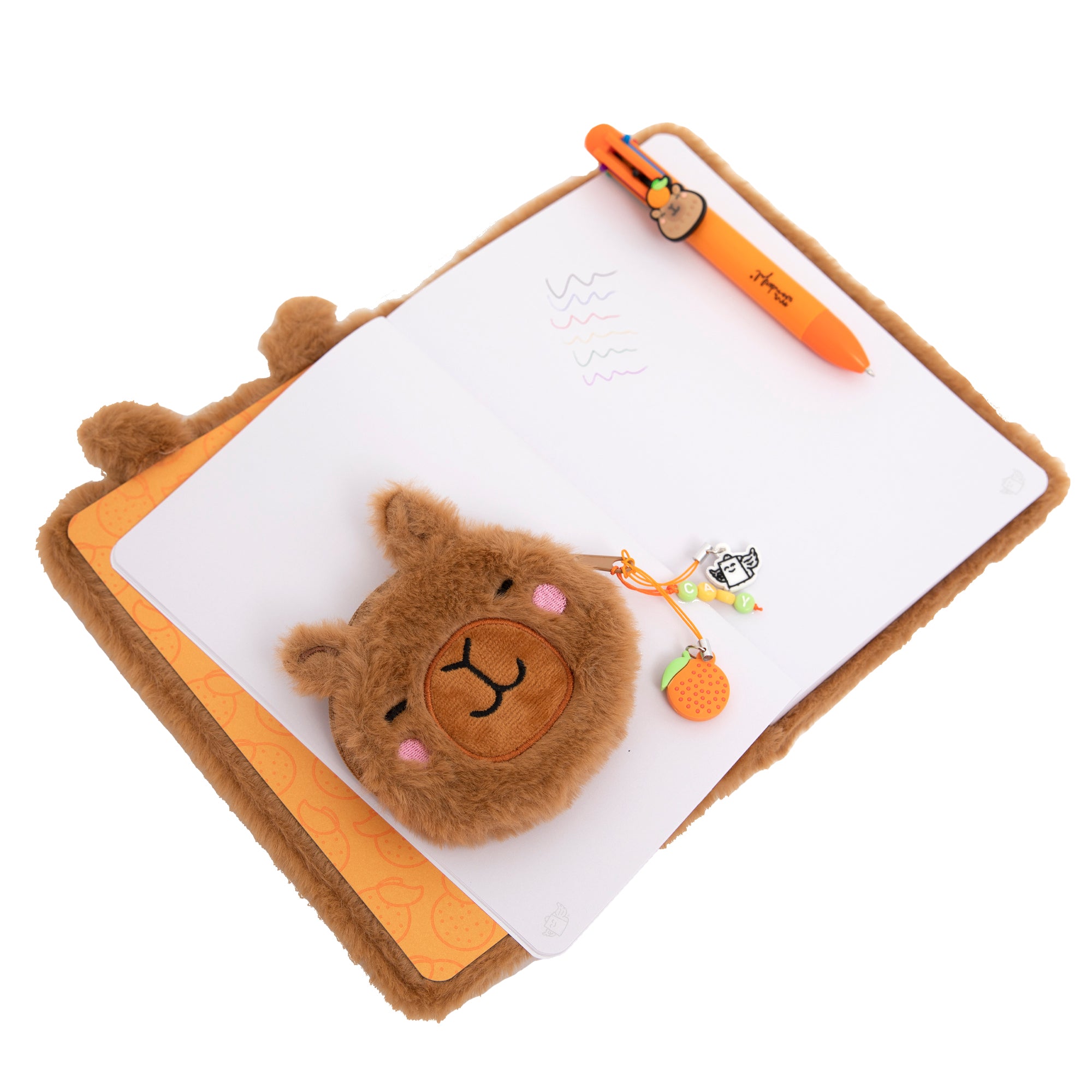 Set carnet A5 + porte-monnaie + stylo effaçable – Capybara