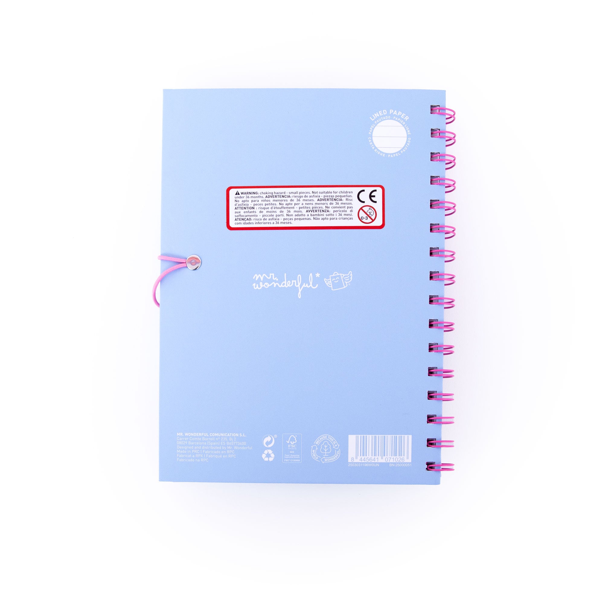 Set de libreta A5 con charms - Azul