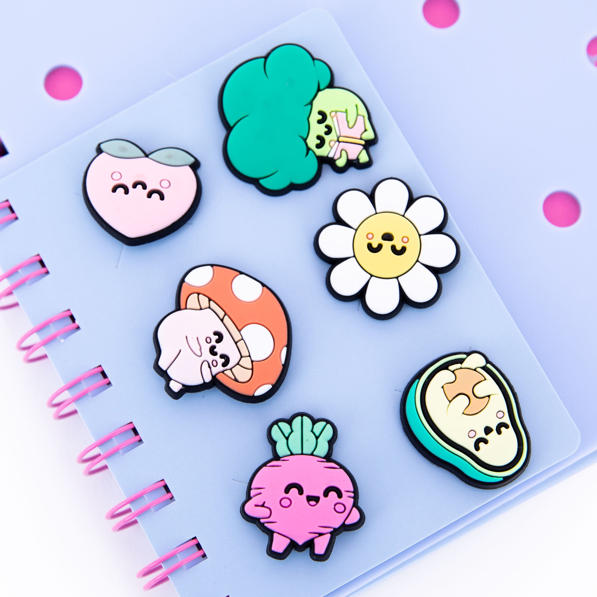 Set de libreta A5 con charms - Azul