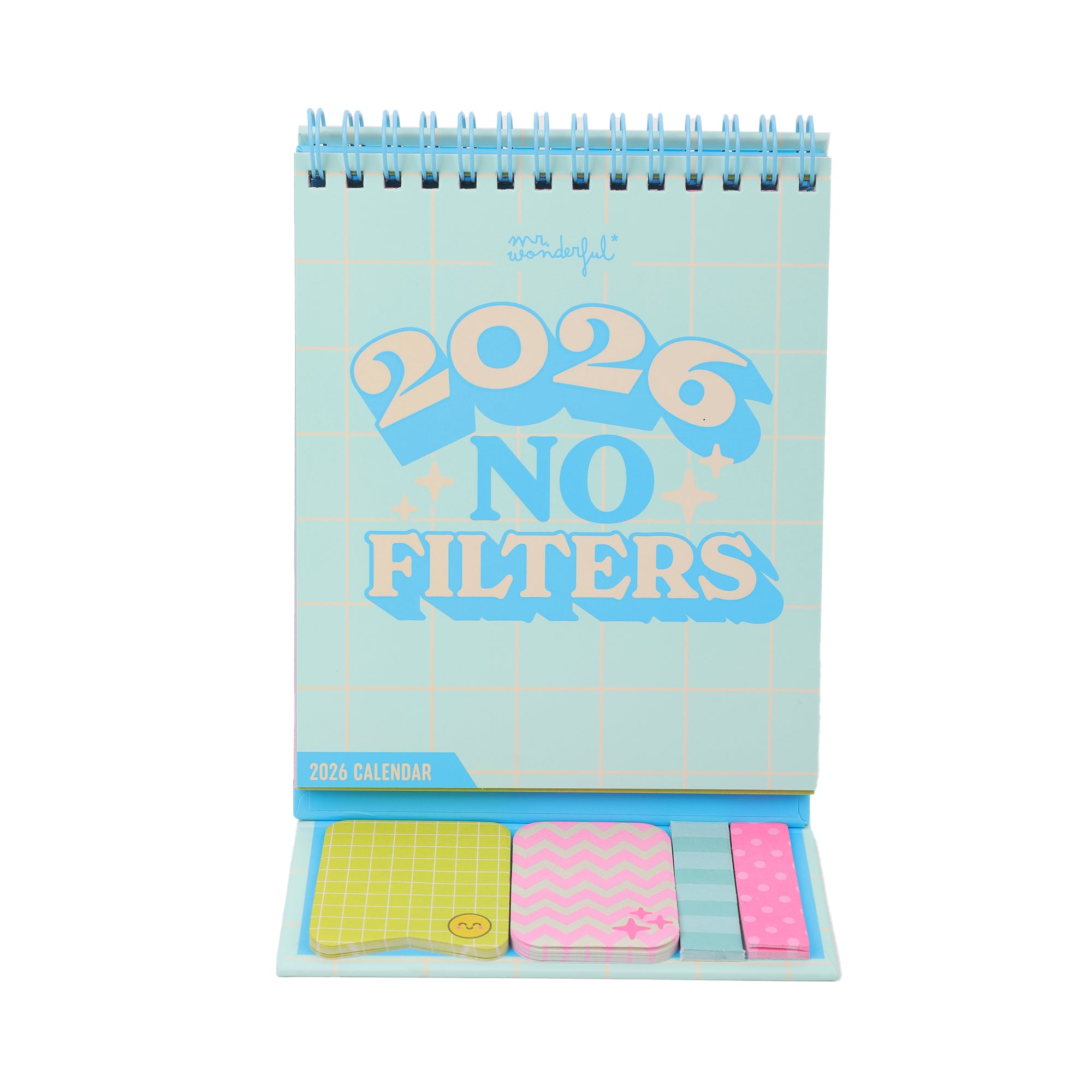 Calendrier De Bureau 2026 Mr. Wonderful - Design Coloré Et Positif, Format Pratique, Idée Cadeau