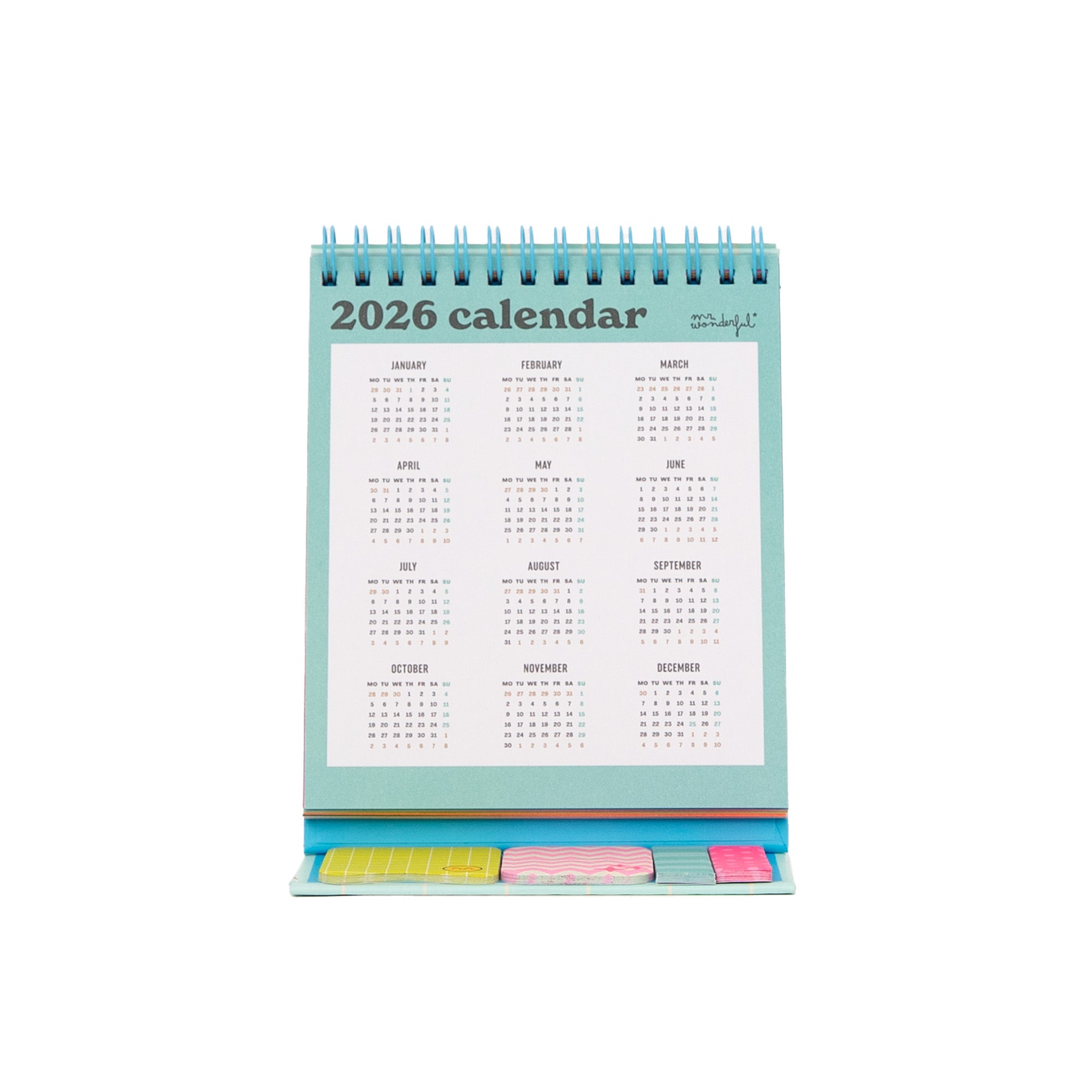 Piccolo calendario da tavolo 2026 - No filters