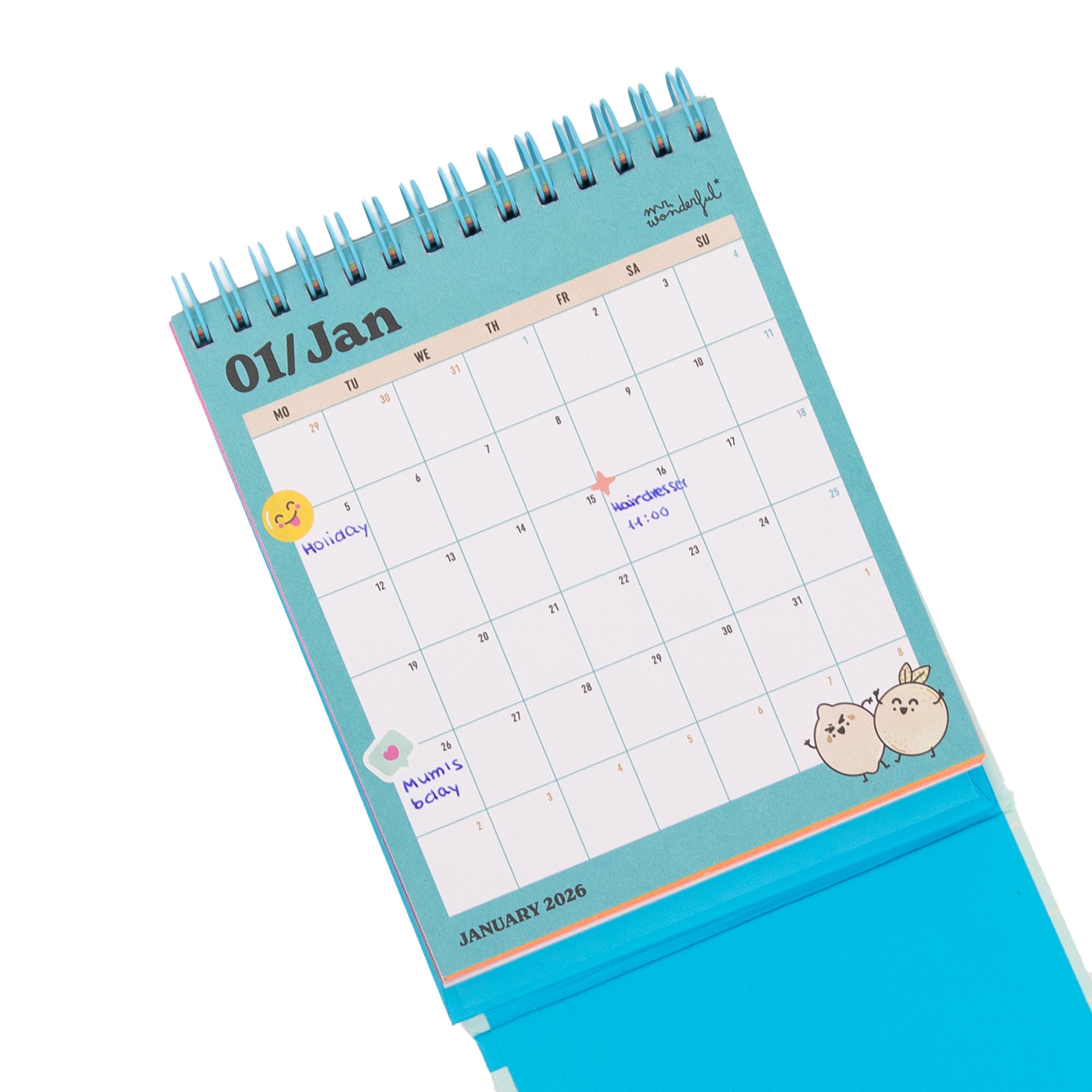 Piccolo calendario da tavolo 2026 - No filters