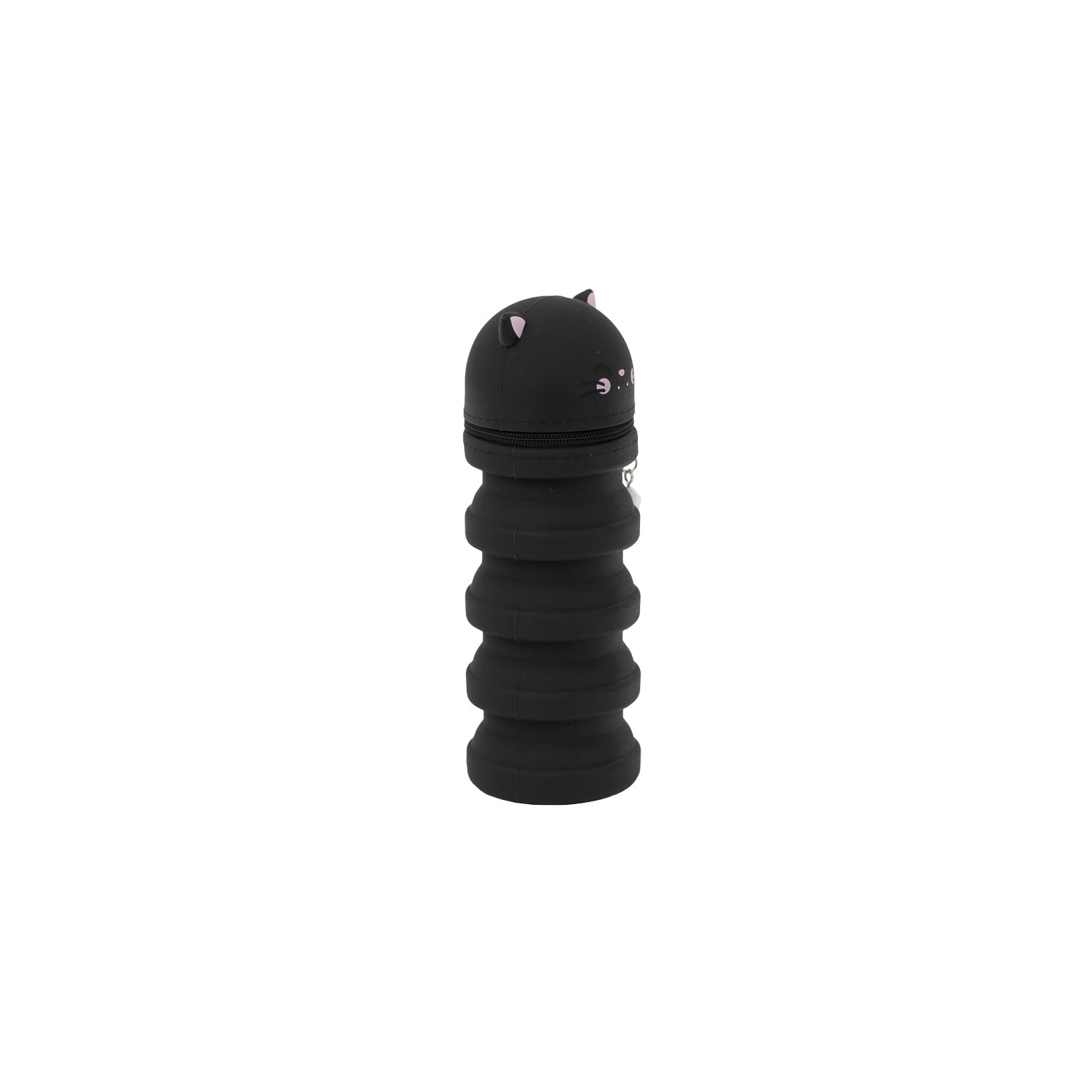 Extendable silicone pencil case - Black cat