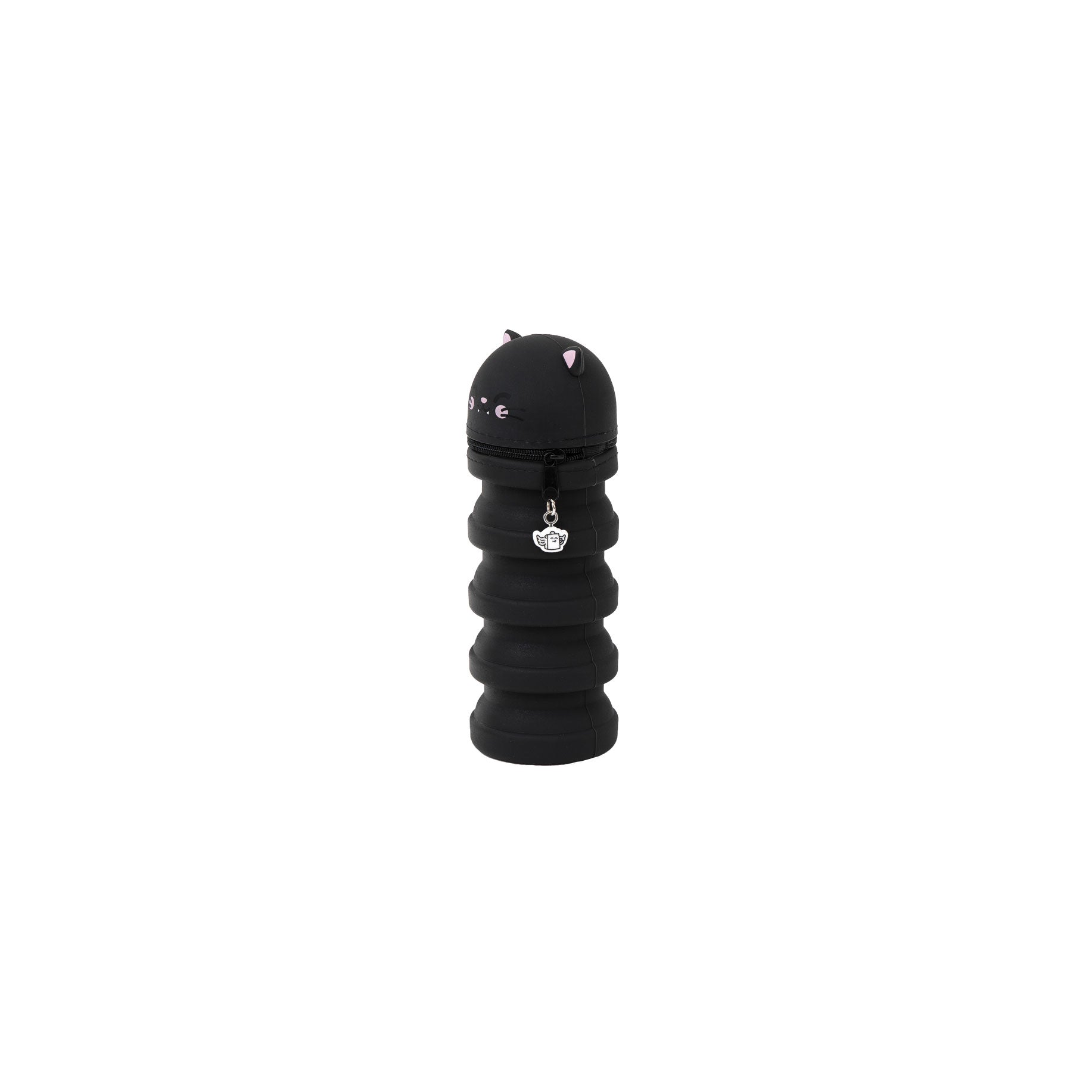 Extendable silicone pencil case - Black cat