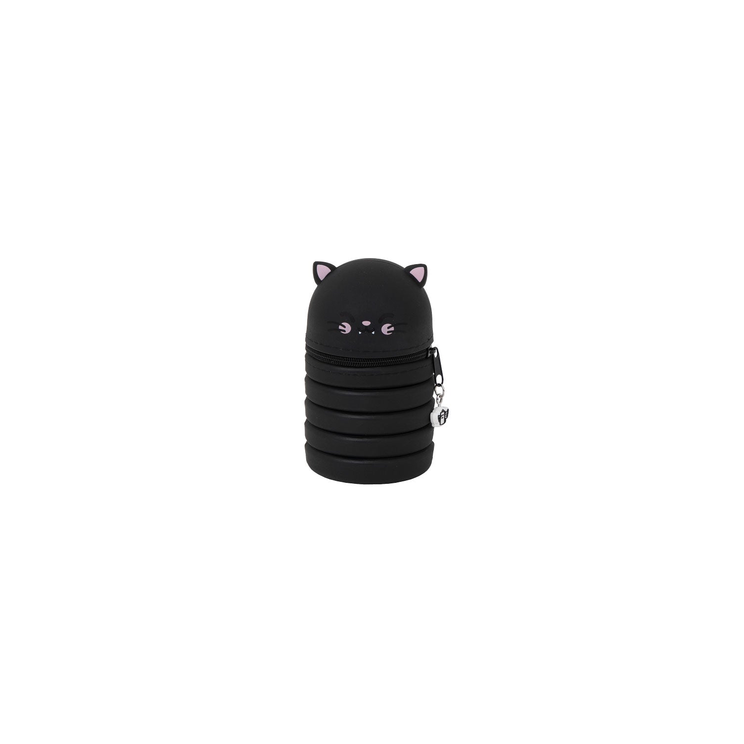 Extendable silicone pencil case - Black cat