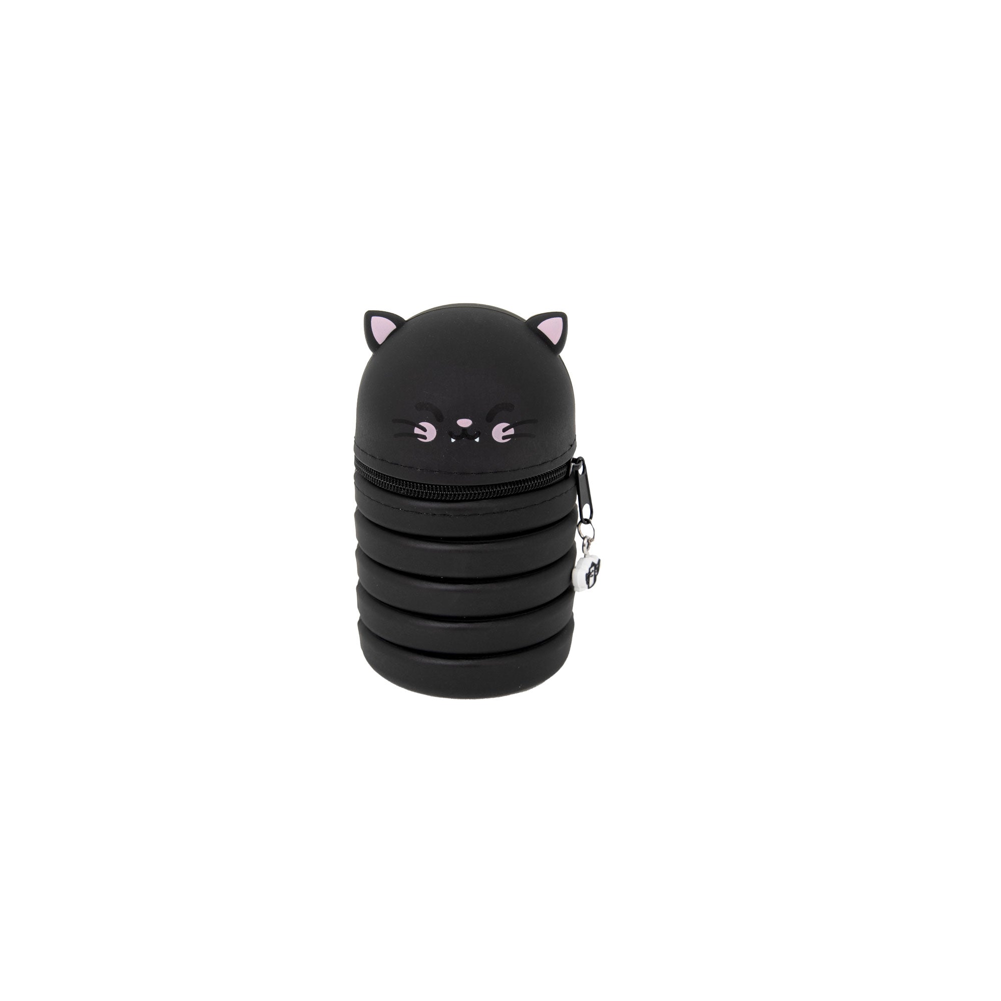 Extendable silicone pencil case - Black cat