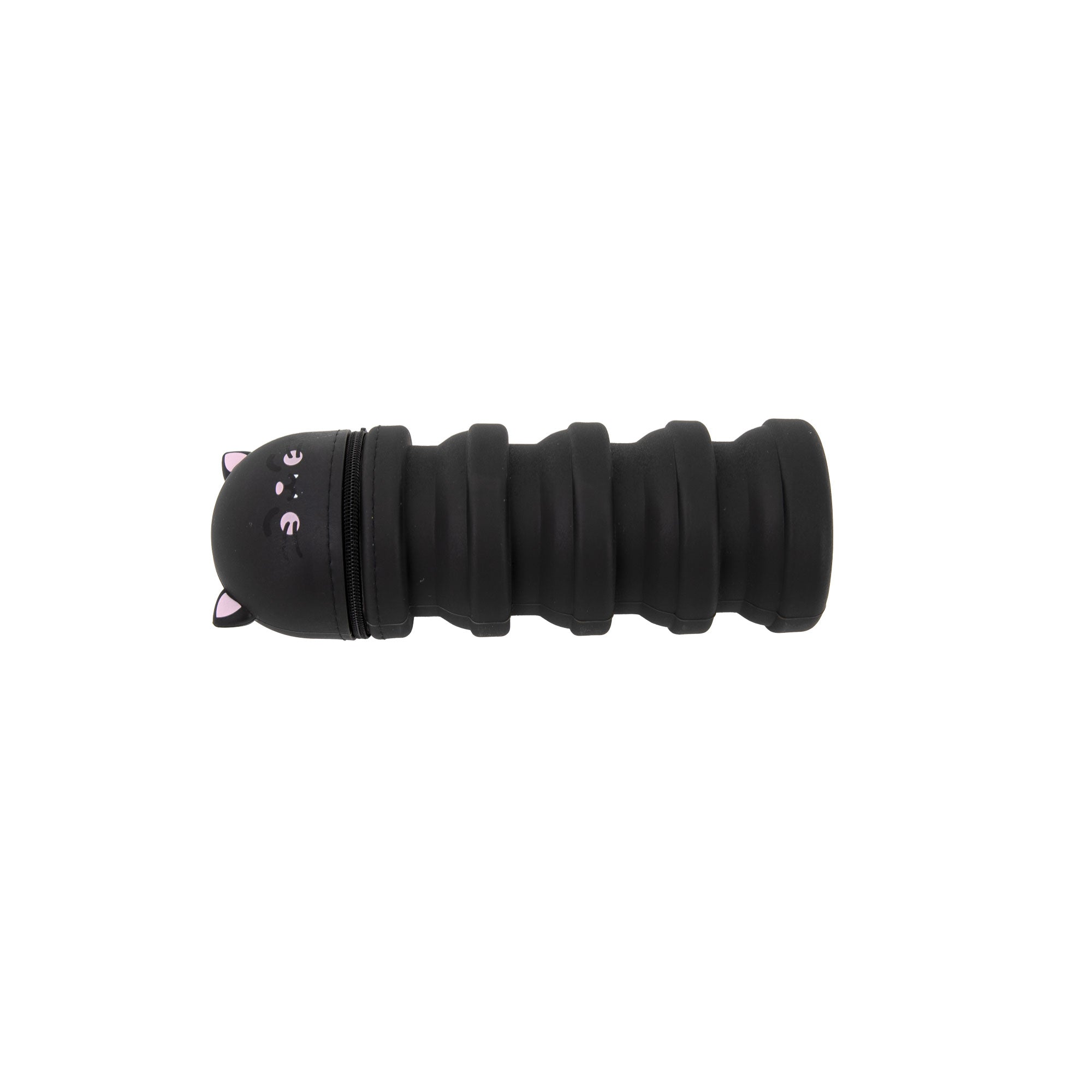 Extendable silicone pencil case - Black cat