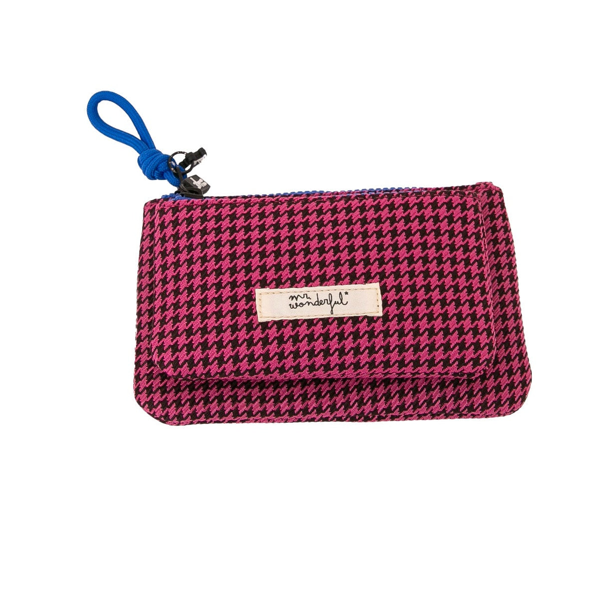 Monedero doble de tela cierre de cremallera