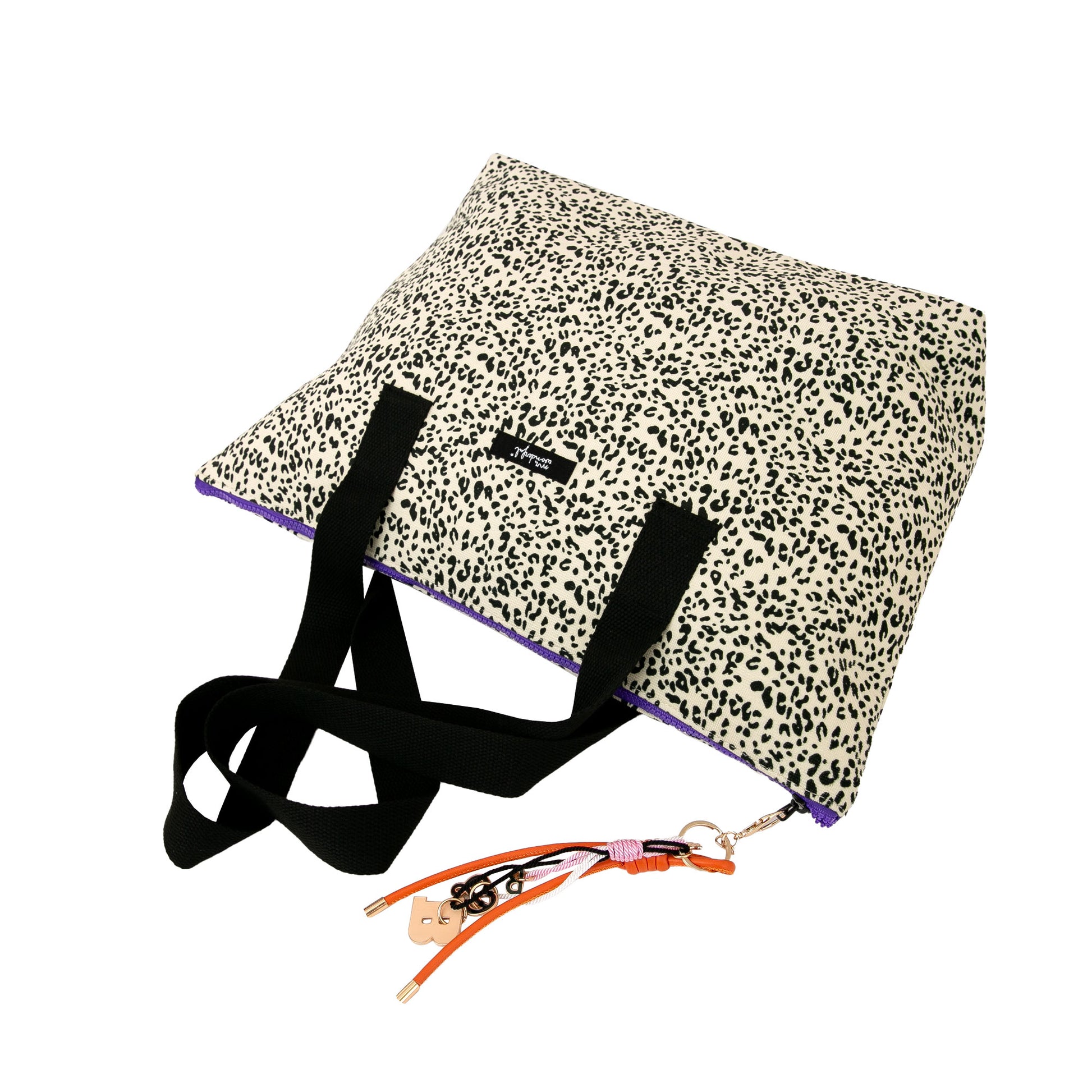 Bolso de tela grande animal print