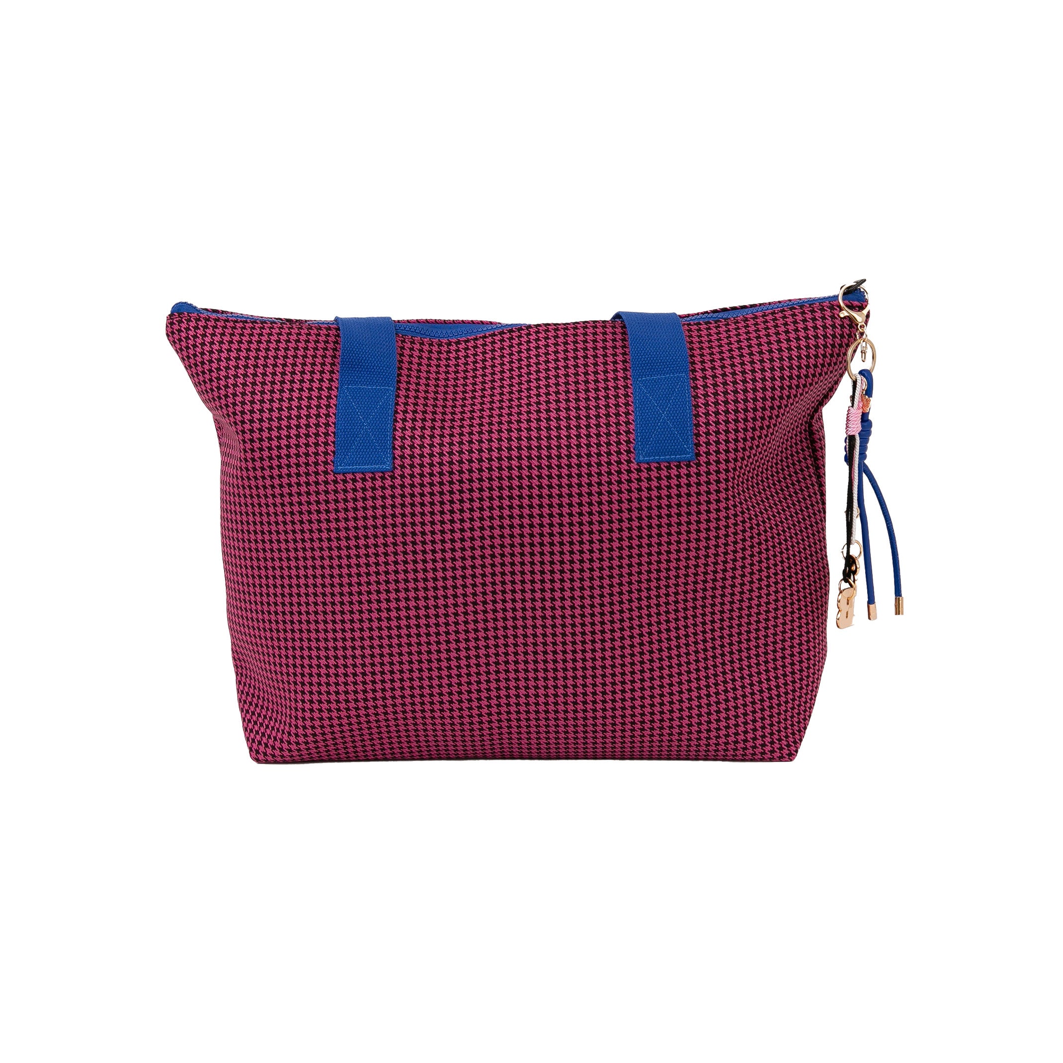 Bolso de tela grande pata de gallo