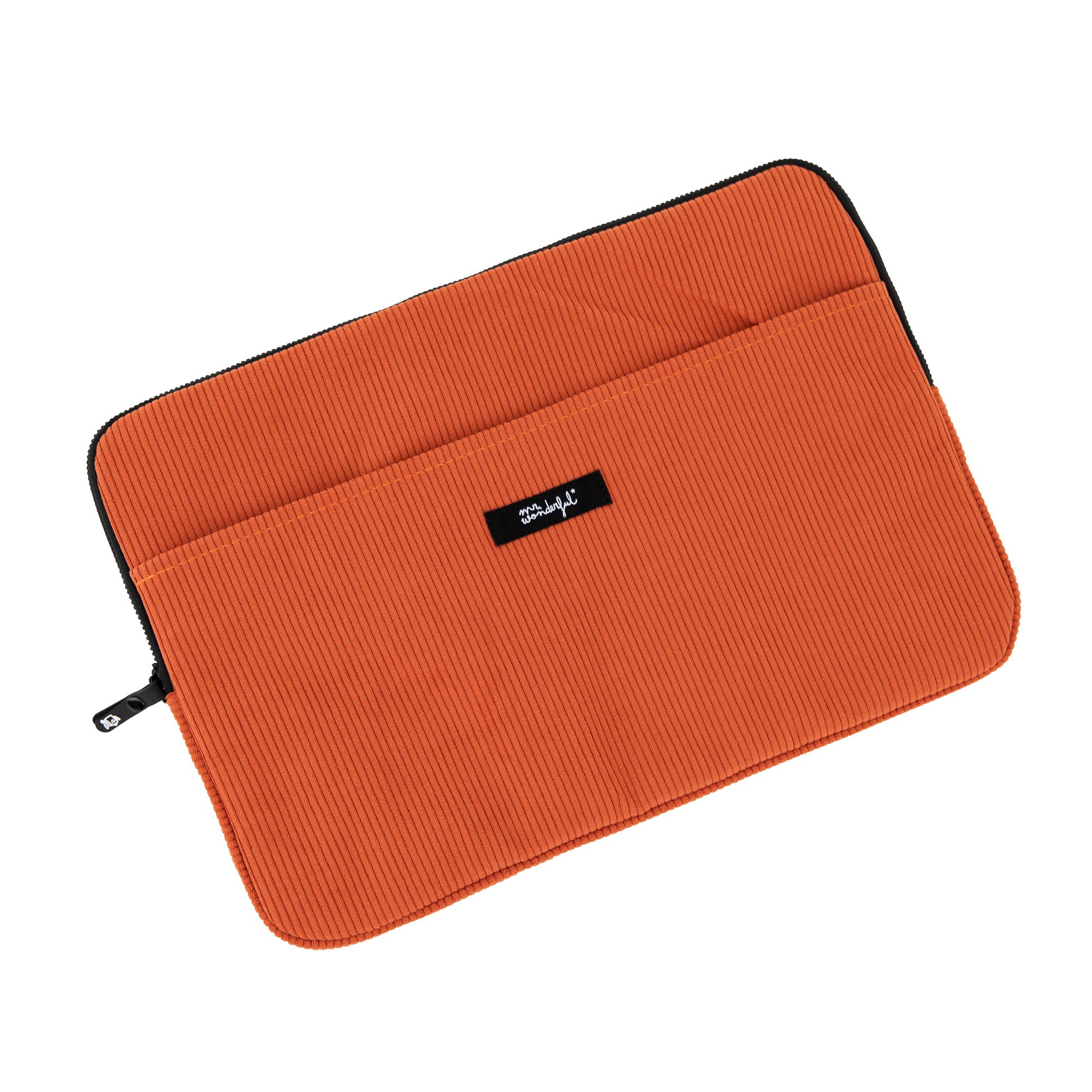 Funda de ordenador portátil pana naranja