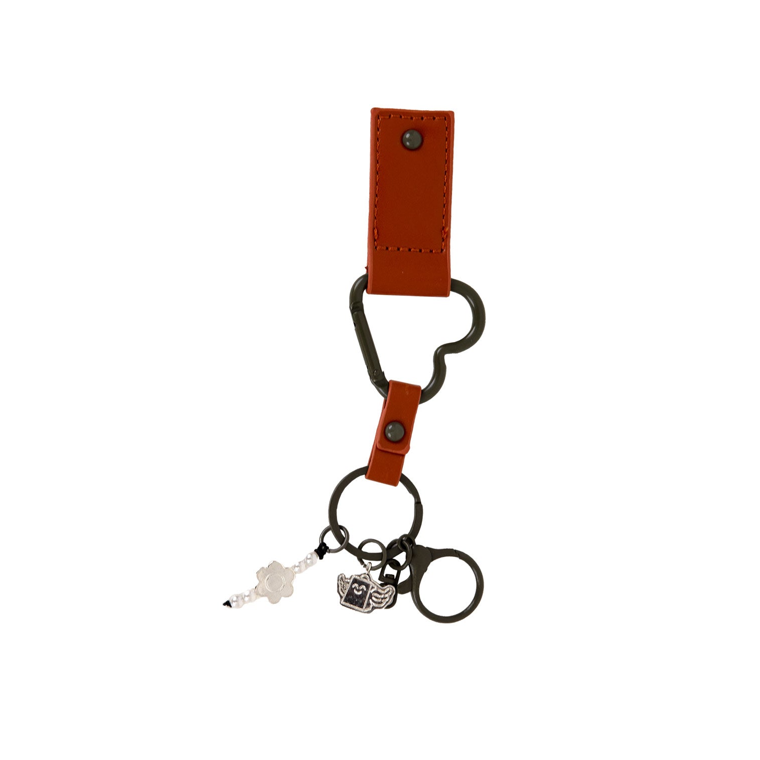 Keyring with charms - Terracotta