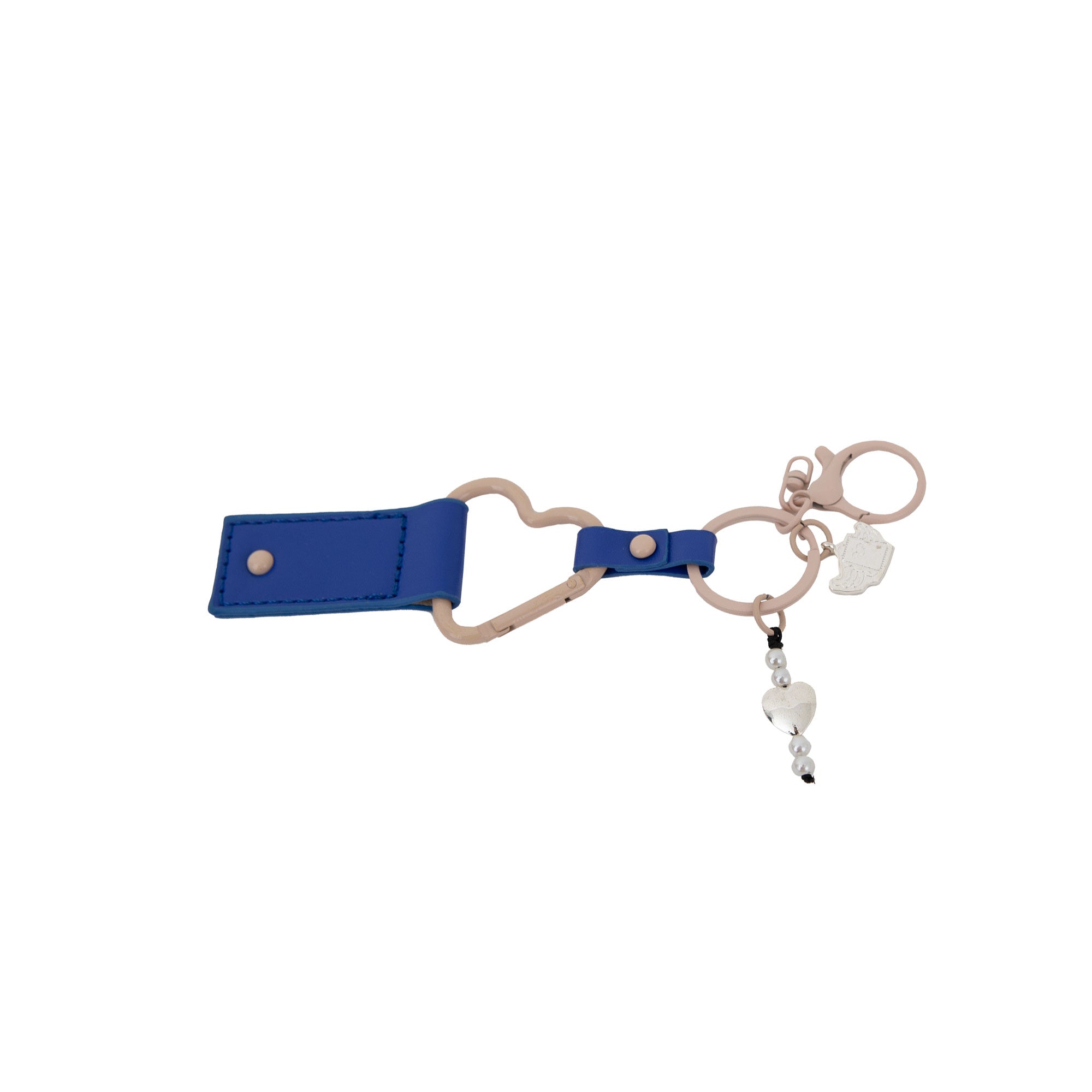 Keyring with charms - Electric blue