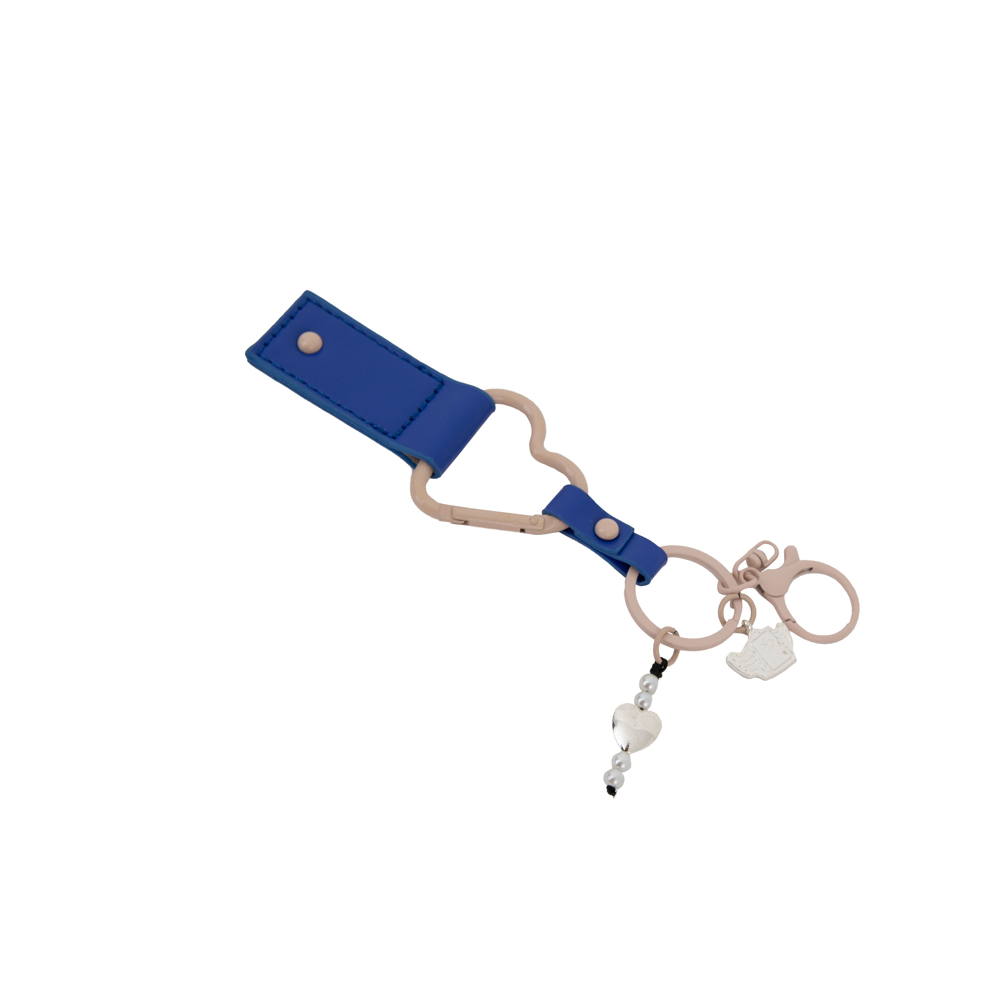 Keyring with charms - Electric blue
