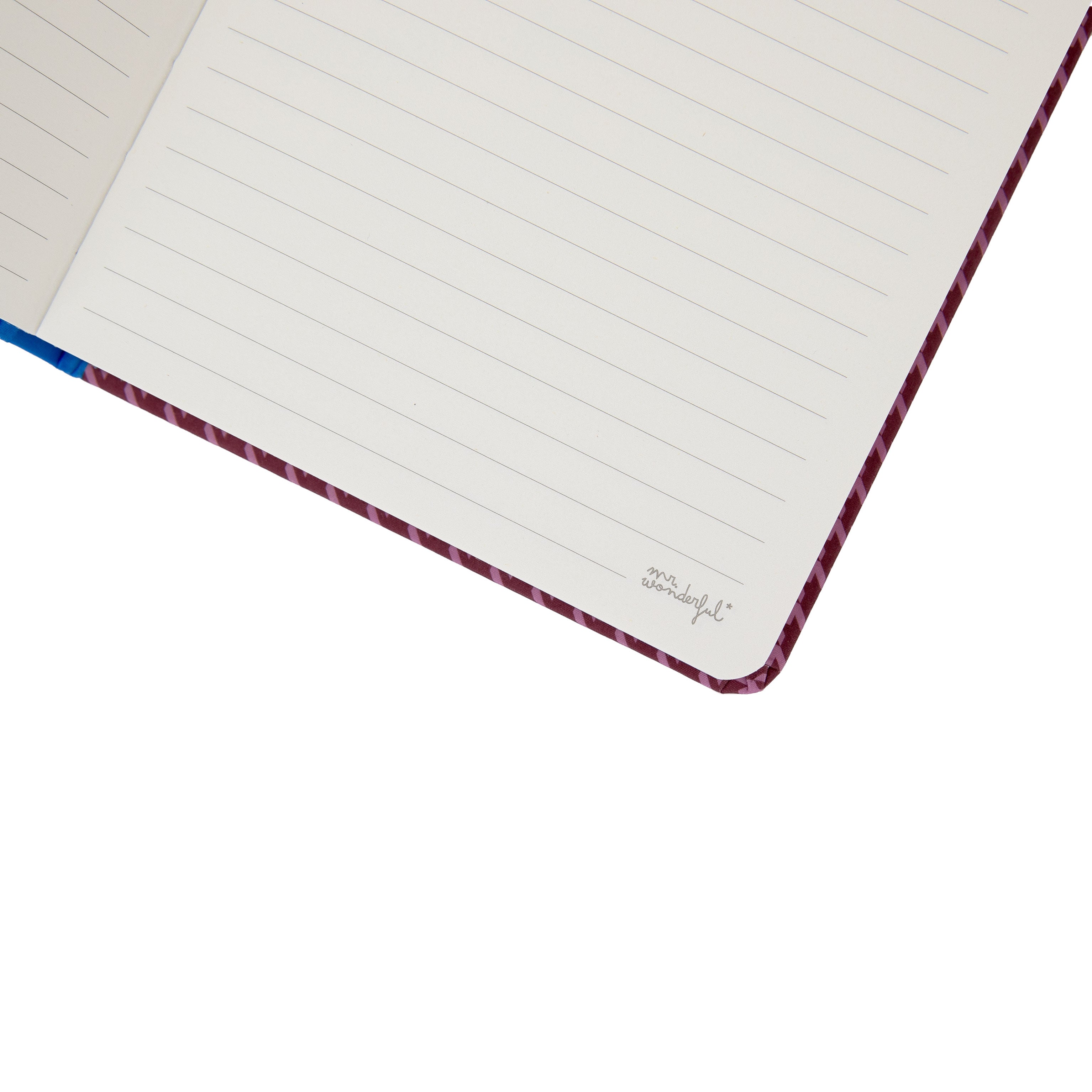 Libreta A5 con páginas a rayas