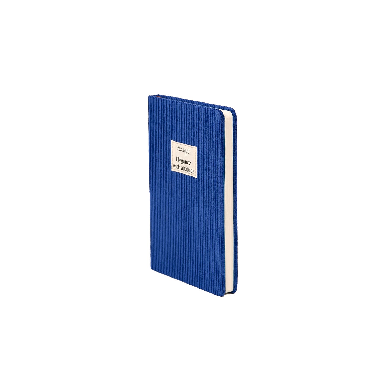 A5 notebook Klein blue corduroy - Elegance with attitude