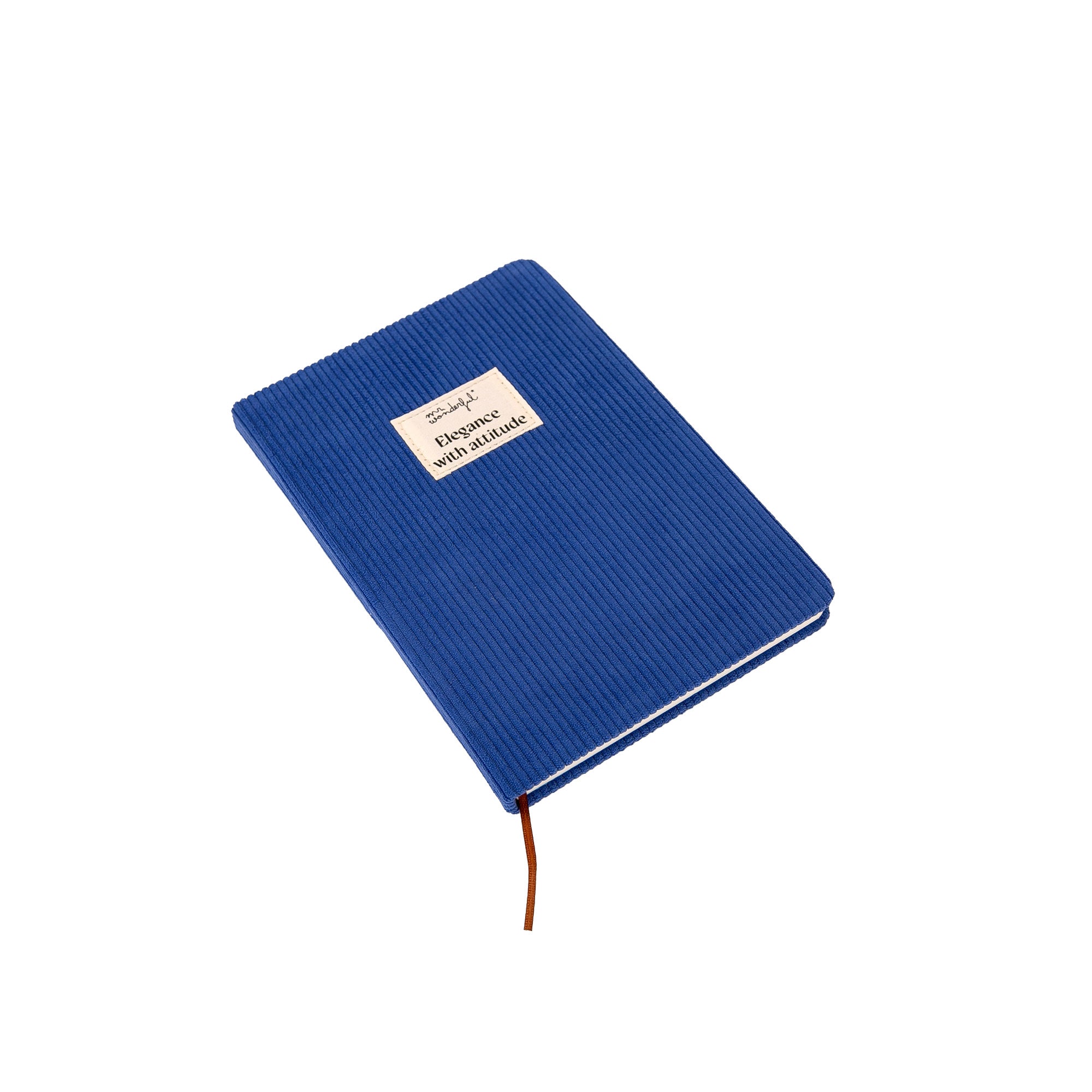 A5 notebook Klein blue corduroy - Elegance with attitude