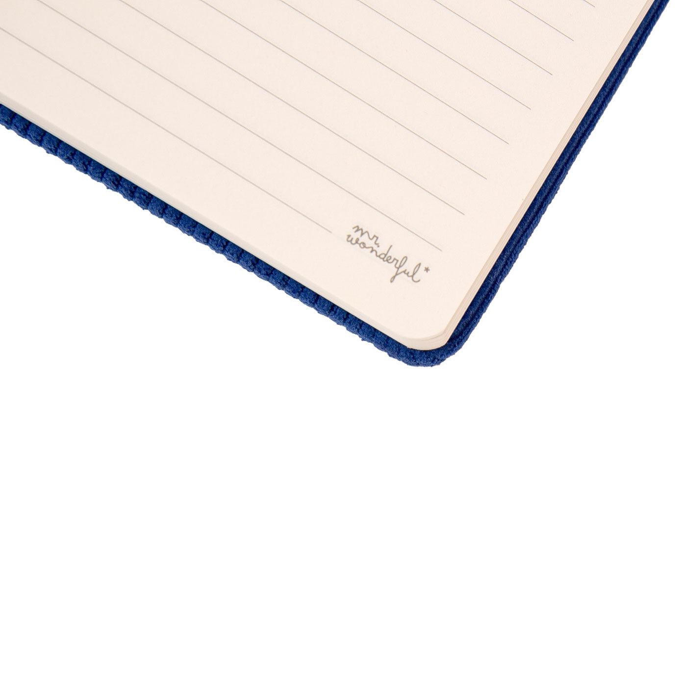 A5 notebook Klein blue corduroy - Elegance with attitude