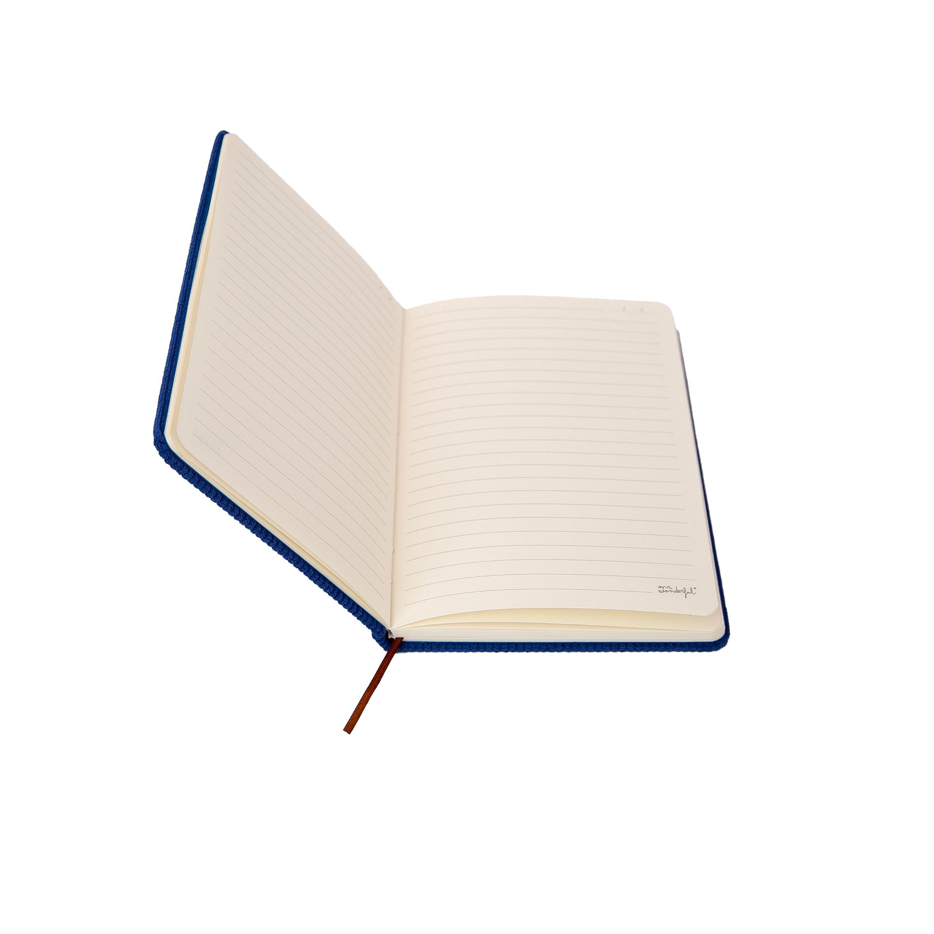 A5 notebook Klein blue corduroy - Elegance with attitude