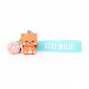 Porta-chaves com pendente Panda vermelho - Stay wild!