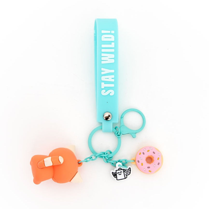 Porta-chaves com pendente Panda vermelho - Stay wild!