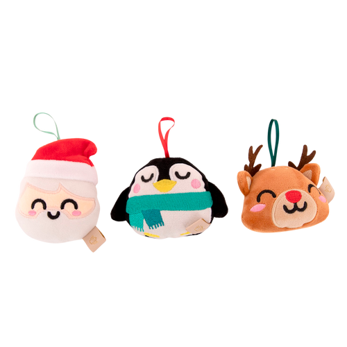 Adornos navideños para un árbol de ensueño - Papá Noel, pingüino y reno peluche Navidad Mr. Wonderful