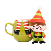 Set de taza y elfo de peluche navidad Mr. Wonderful