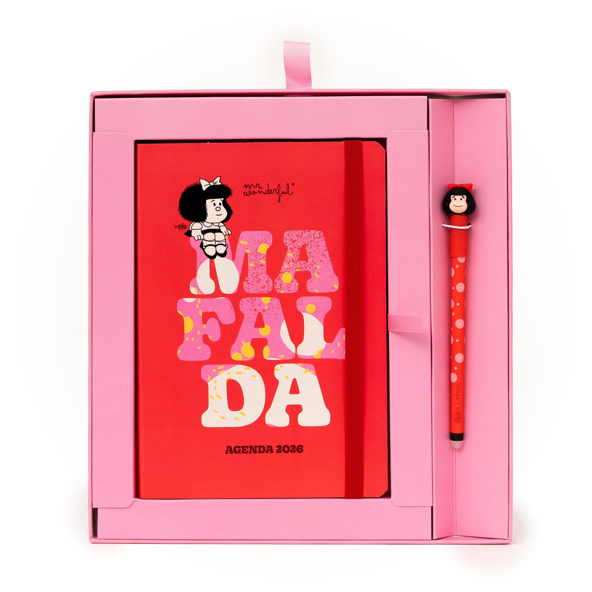 Set de Agenda Pocket A5 2026 Semanal + boli borrable Bo-Bo - Mafalda