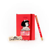 Set de agenda 2026 Mafalda x Mr. Wonderful tamaño bolsillo con llavero y boli exclusivo