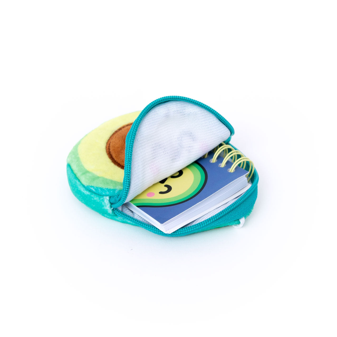 Purse with keyring, mini notebook and sticker sheet - Avocado