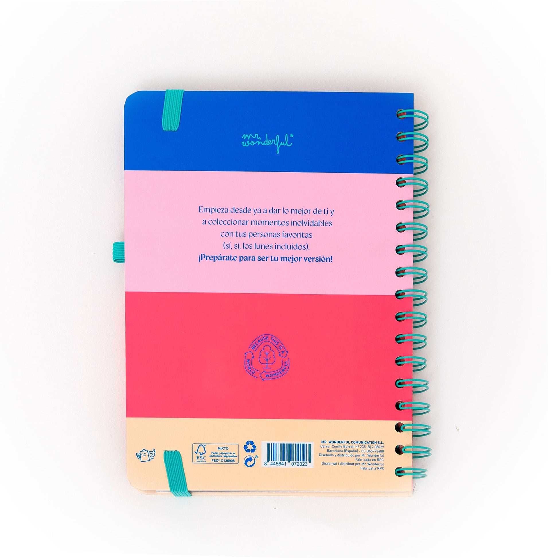 Agenda 2026 Mr. Wonderful semanal para la oficina