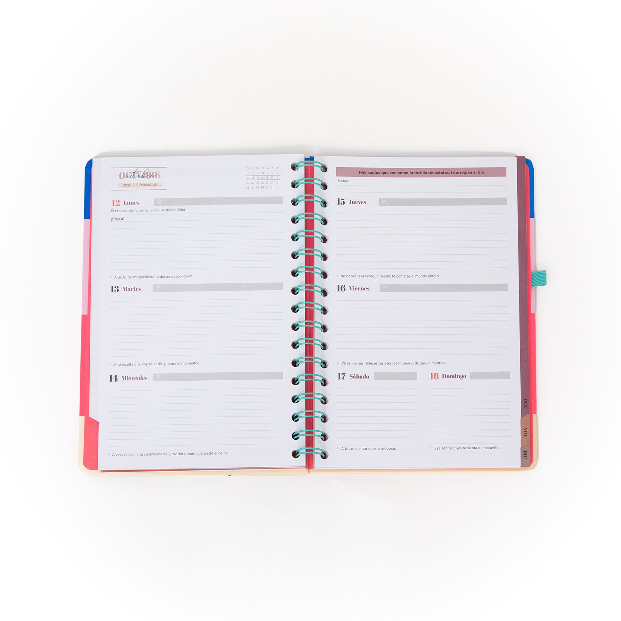 Agenda 2026 semanal de Mr. Wonderful con diseño Office, adulto y elegante