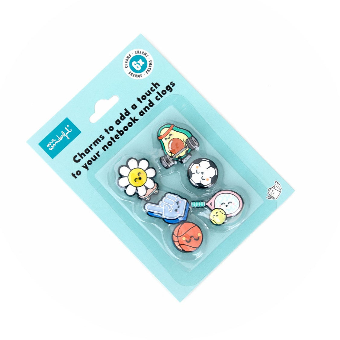 Charms – Marguerite, doigt, avocat, basket, football et tennis