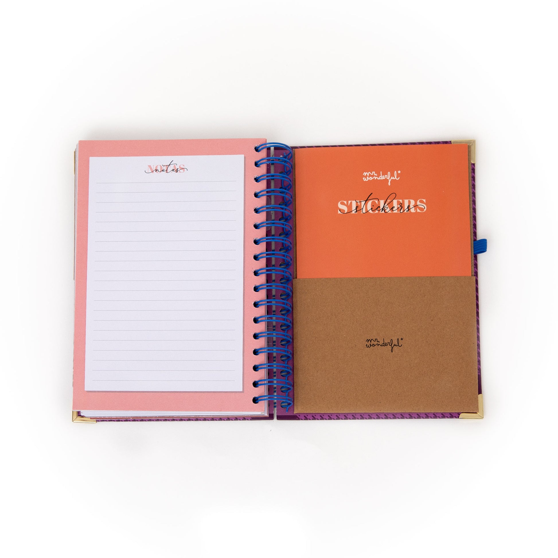 Agenda 2026 semanal de Mr. Wonderful con pegatinas para mujeres