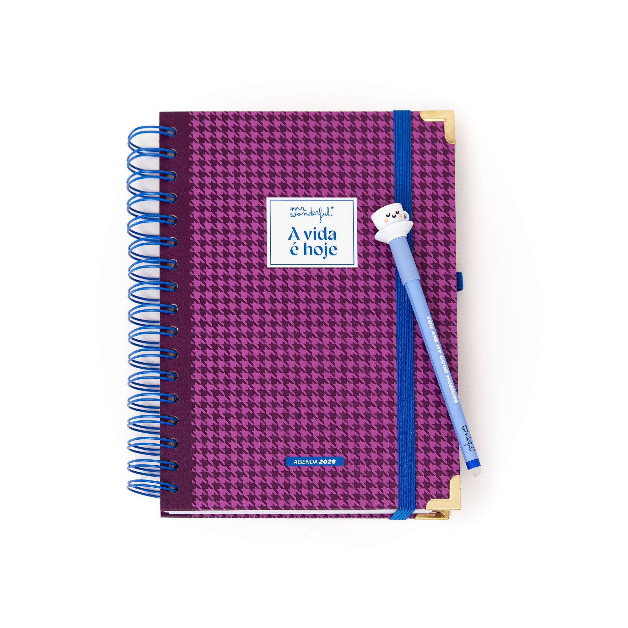 Agenda 2026 Mr. Wonderful diária com caneta apagável Bo-Bo de oferta
