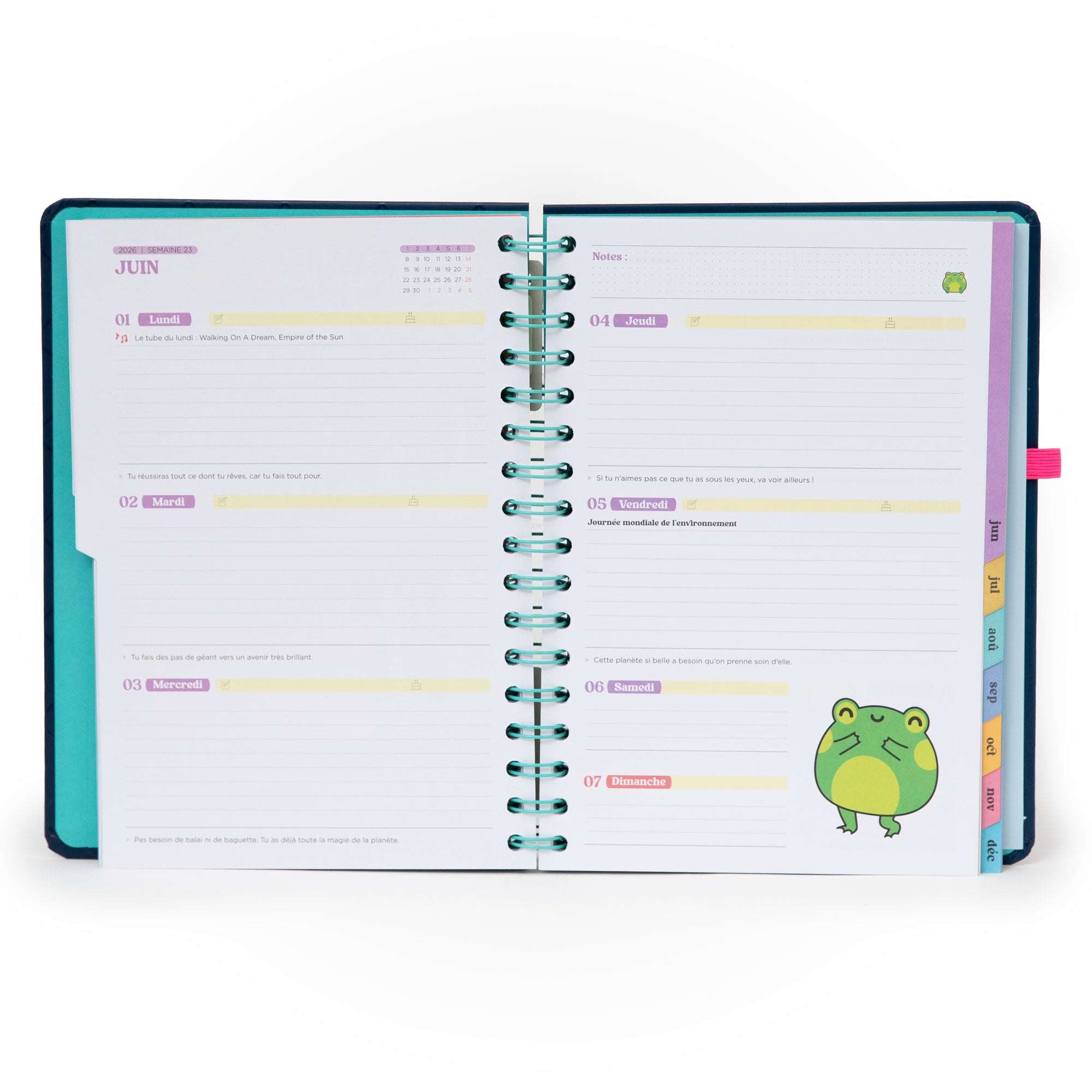 Agenda 2026 de Mr. Wonderful de style classique et avec un stylo offert
