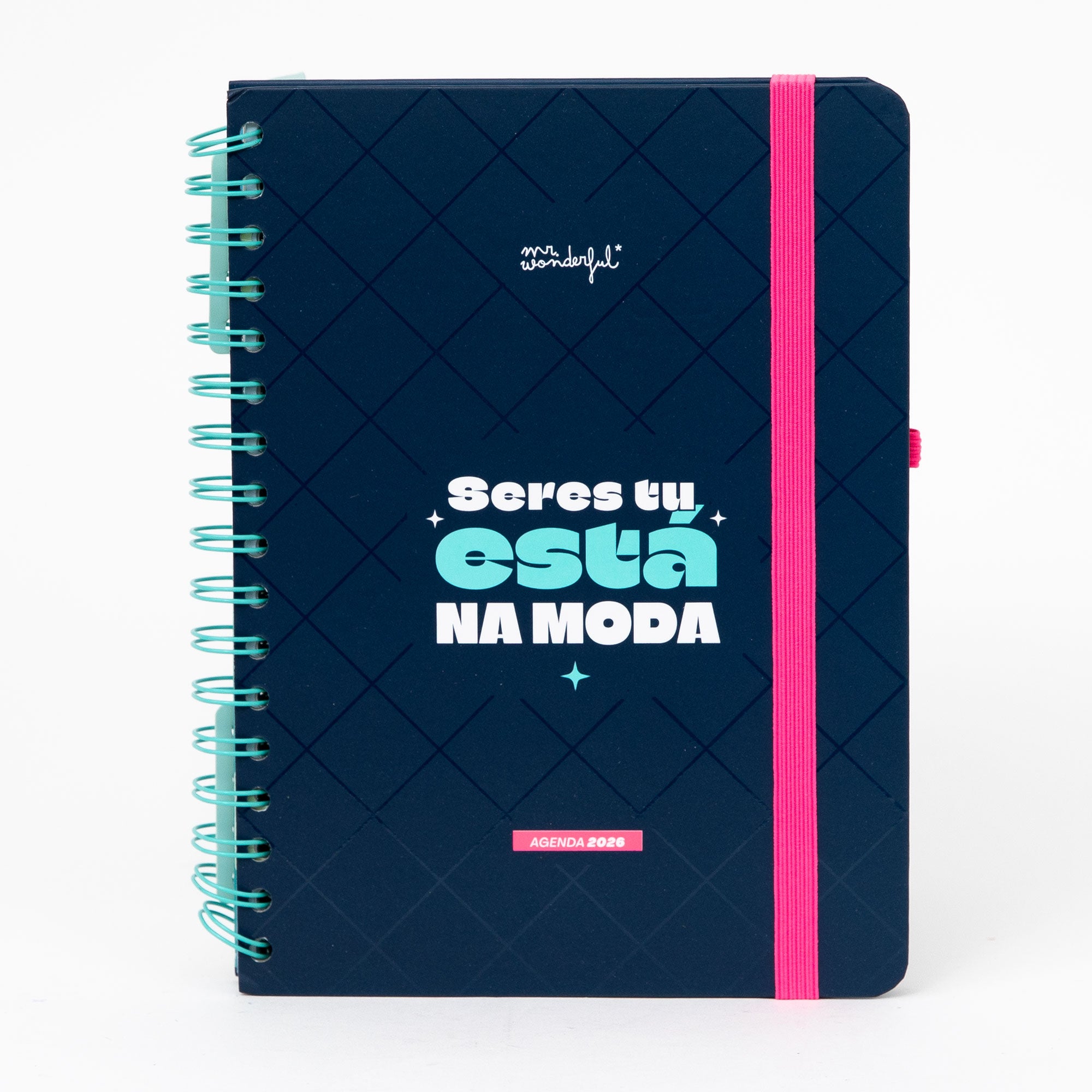 Agenda 2026 semanal clássica da Mr. Wonderful com mensagens bonitas
