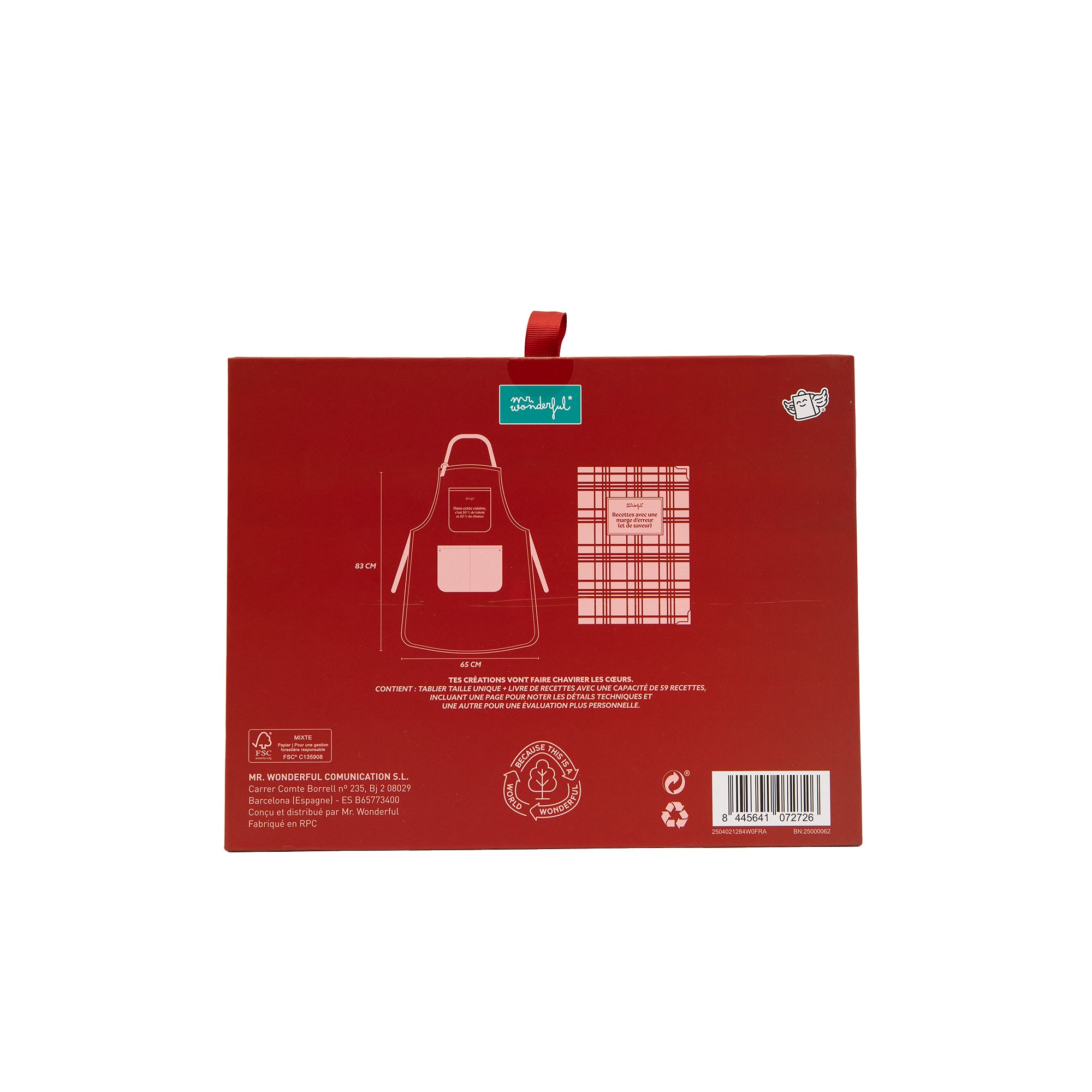 Set tablier + livre de recettes - Recettes avec une marge d’erreur (et de saveur)