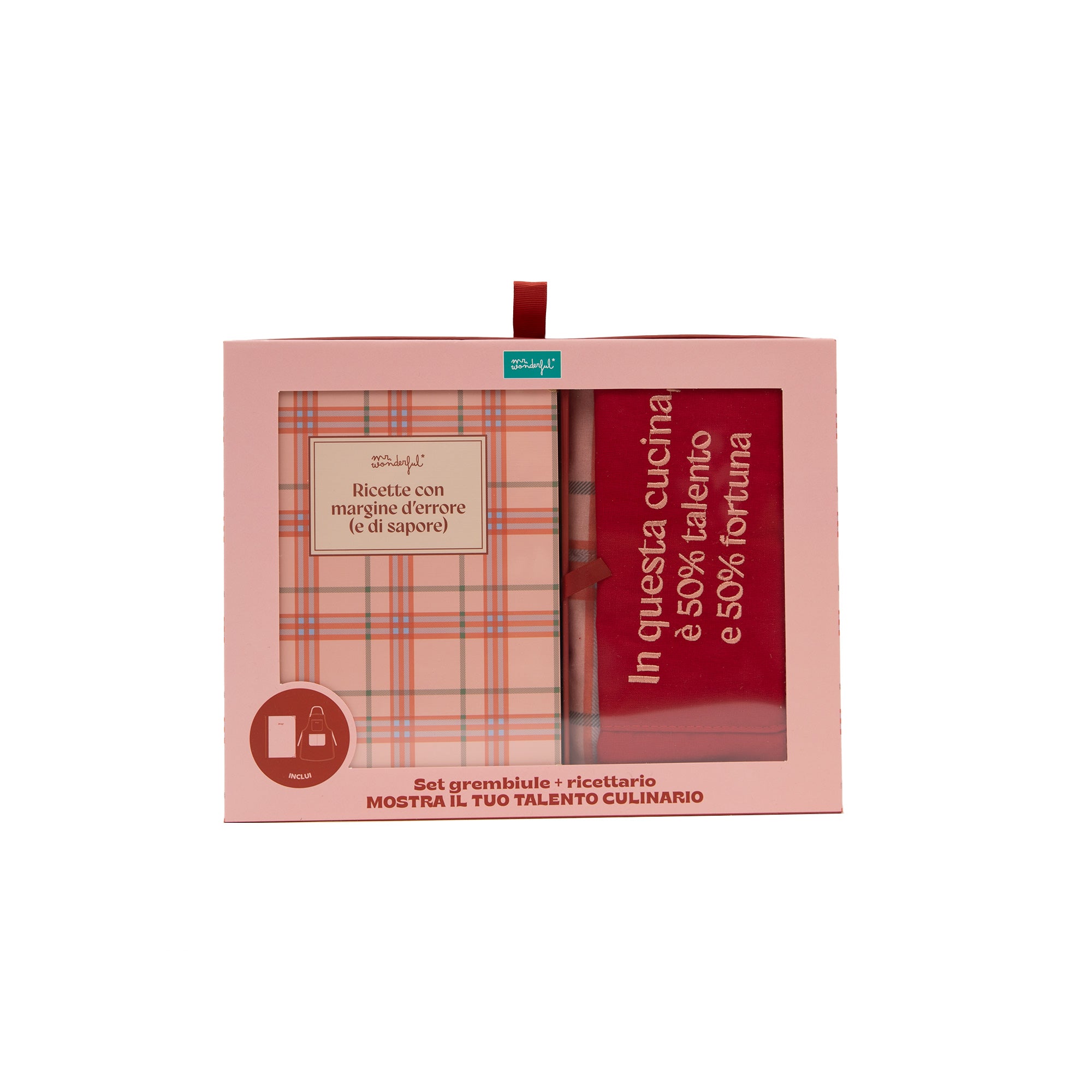 Set grembiule + ricettario - Ricette con margine d’errore (e di sapore)