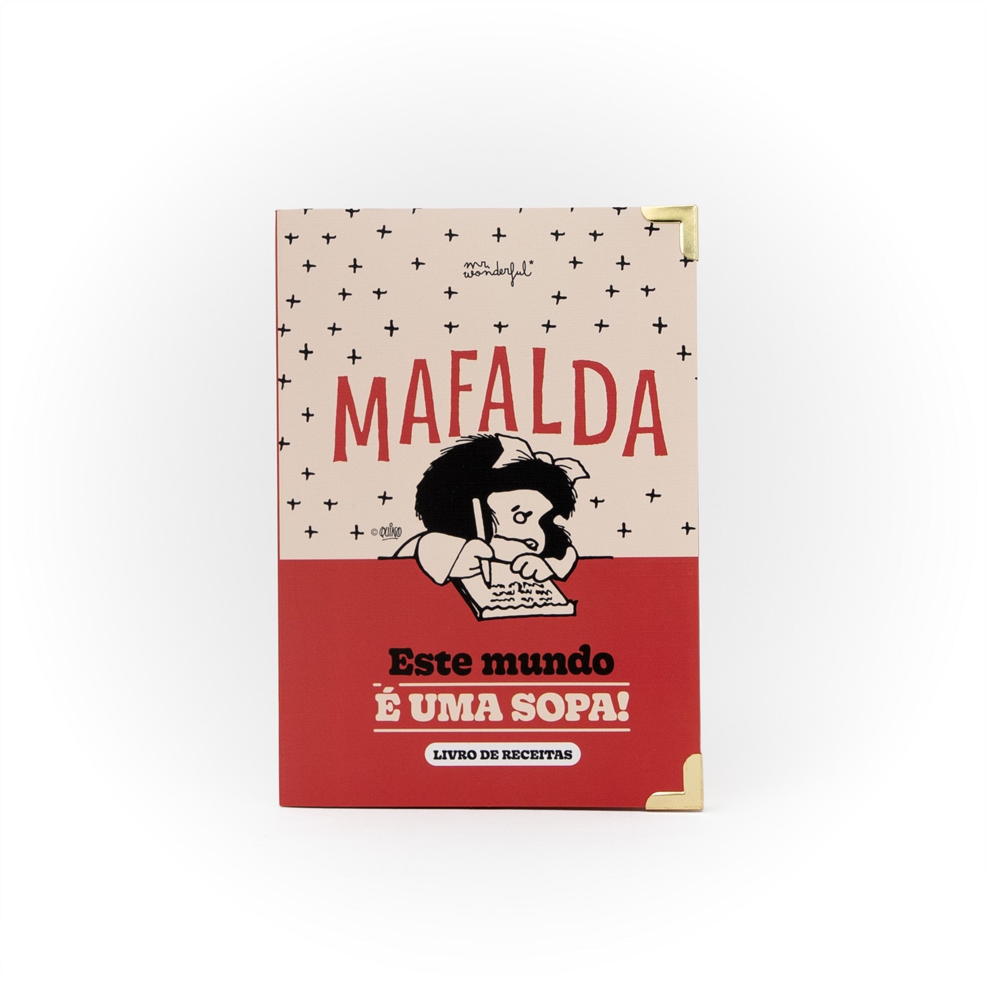 Conjunto de avental + livro de receitas Mafalda - Este mundo é uma sopa!
