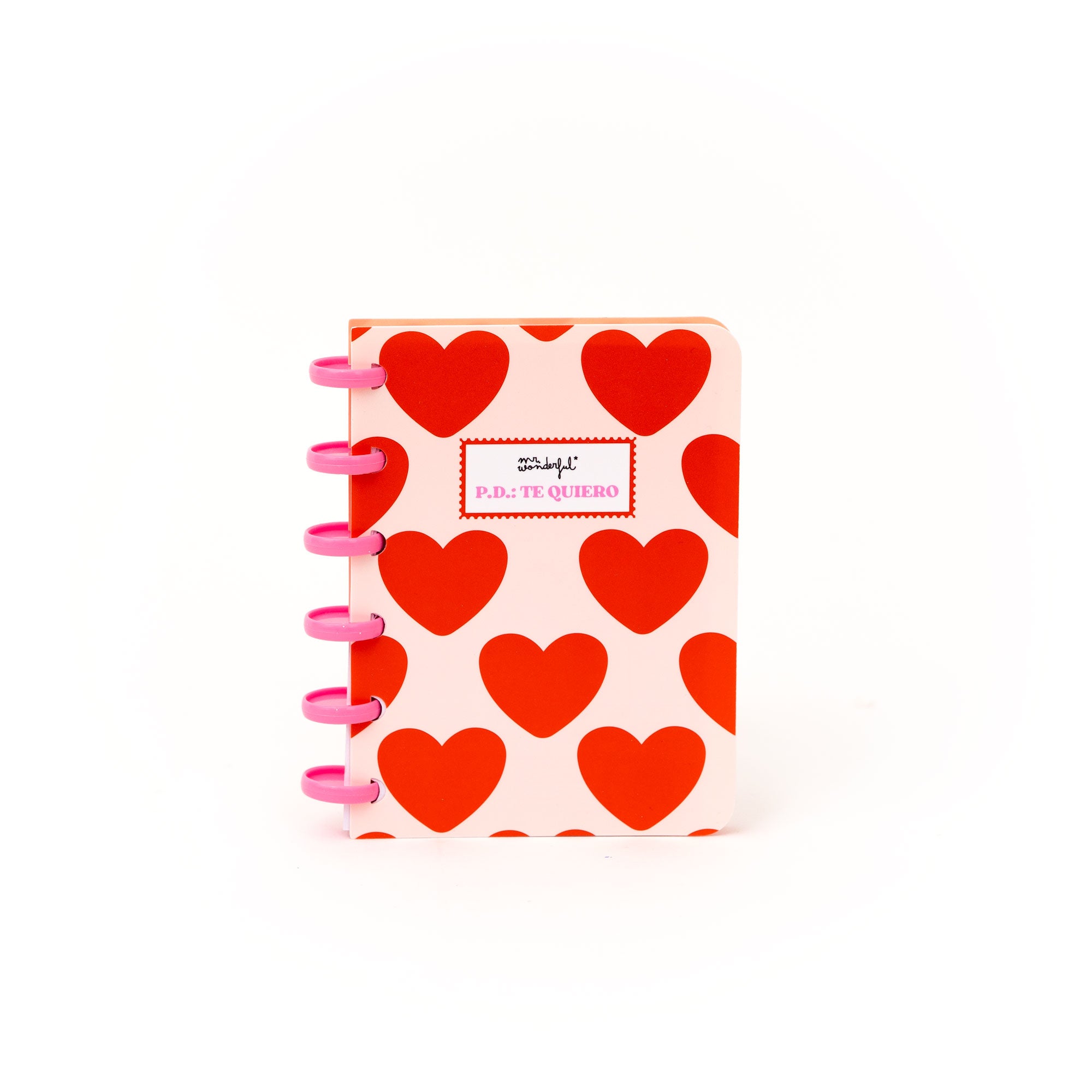 Set de libreta A6 para dejar mensajes de amor + 3 washi tapes - P.D.: Te quiero